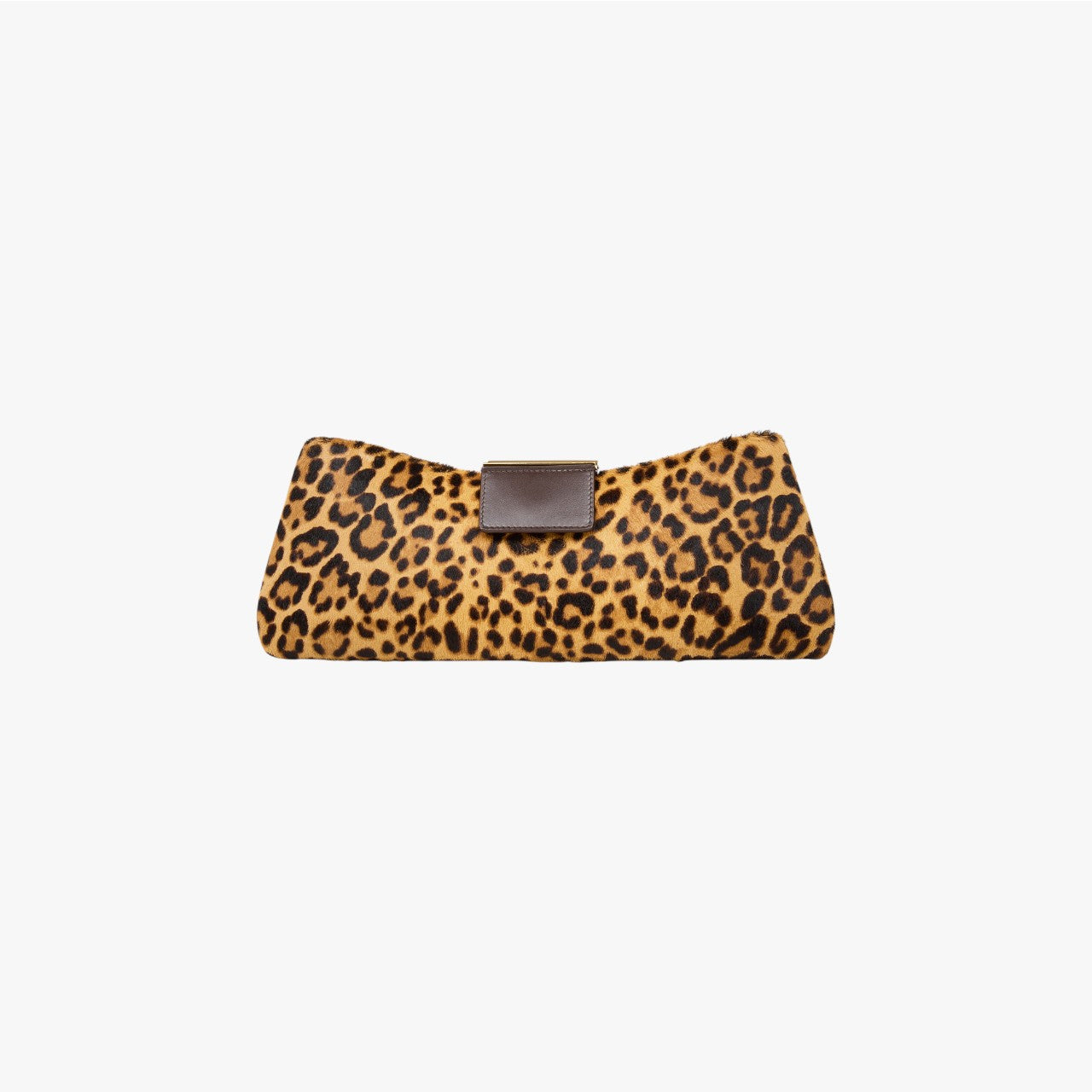Laila - Animal-Print Pony Hair Leather Clutch