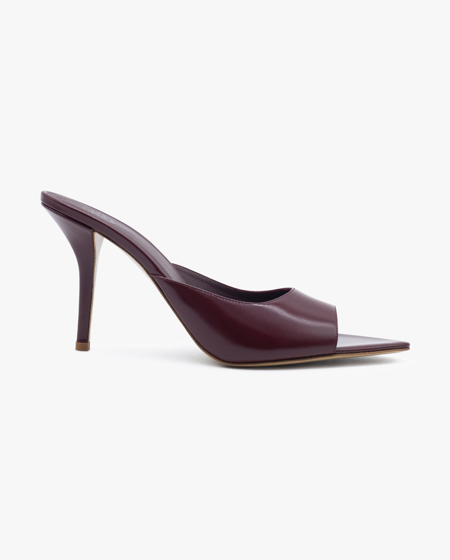 Pointed-Toe Leather Mules