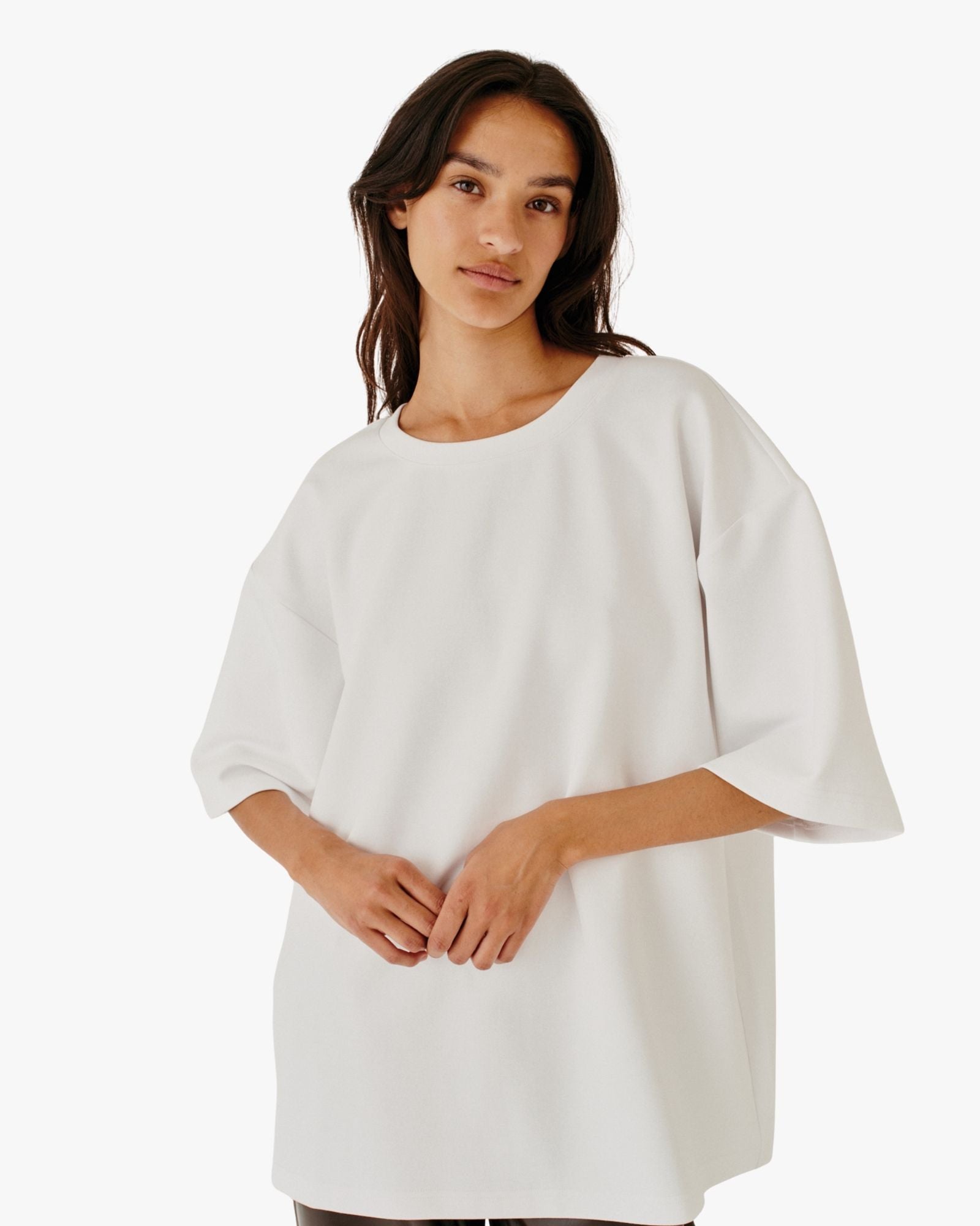 TG Bow Oversize Tee White