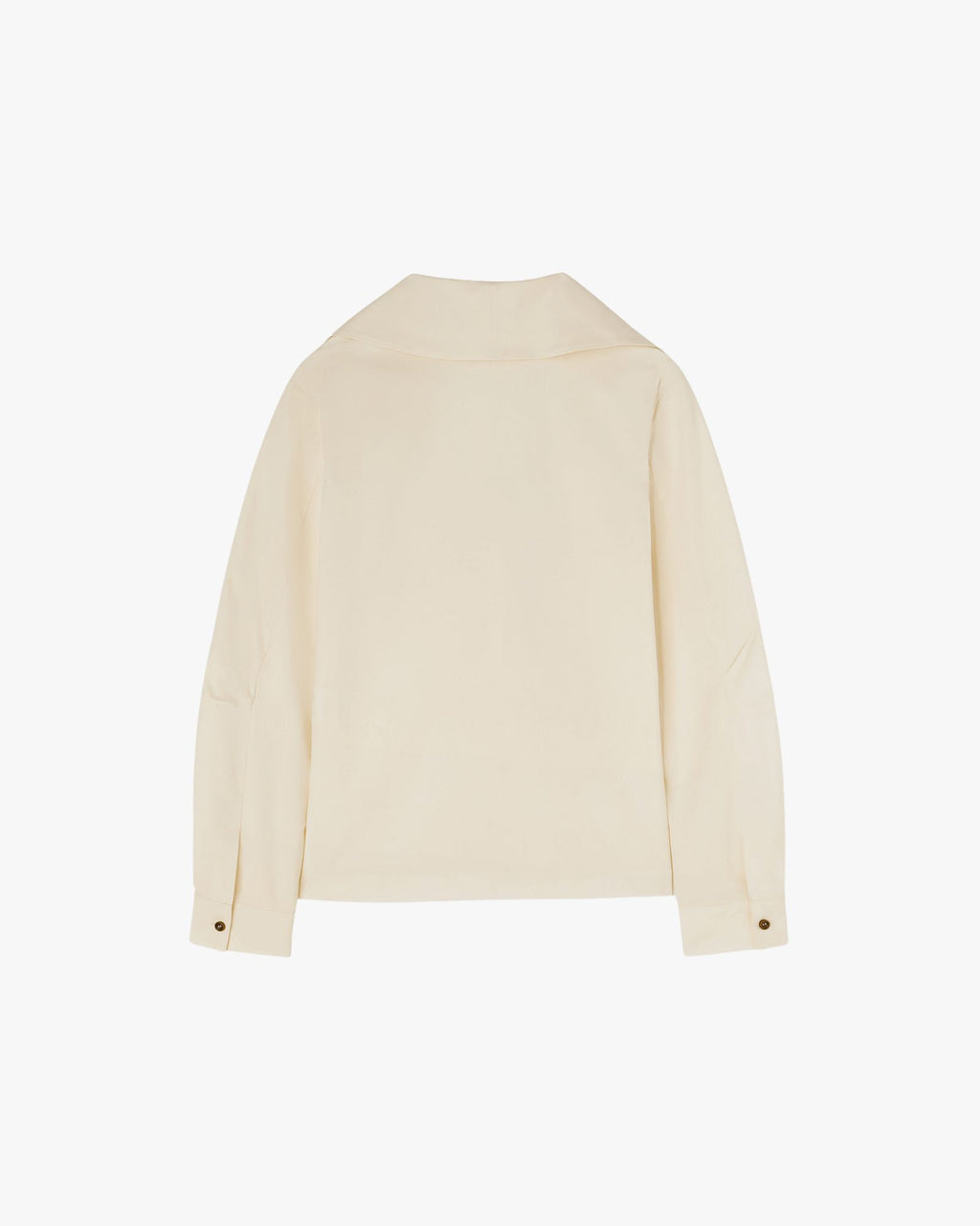 Popeline Cotton Stretch Shawl Collar Shirt Butter