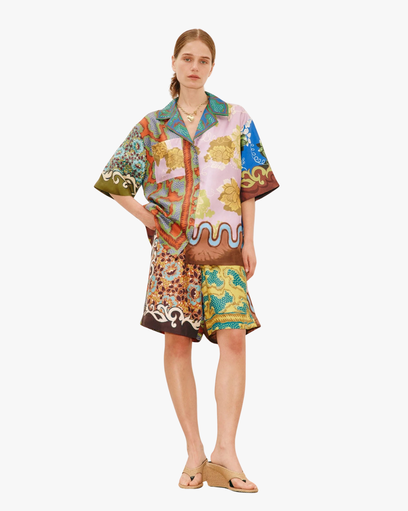 Arnie Silk Mid-Length Short Multi