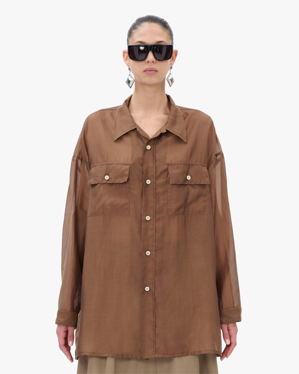 Camicia Daria color cioccolato