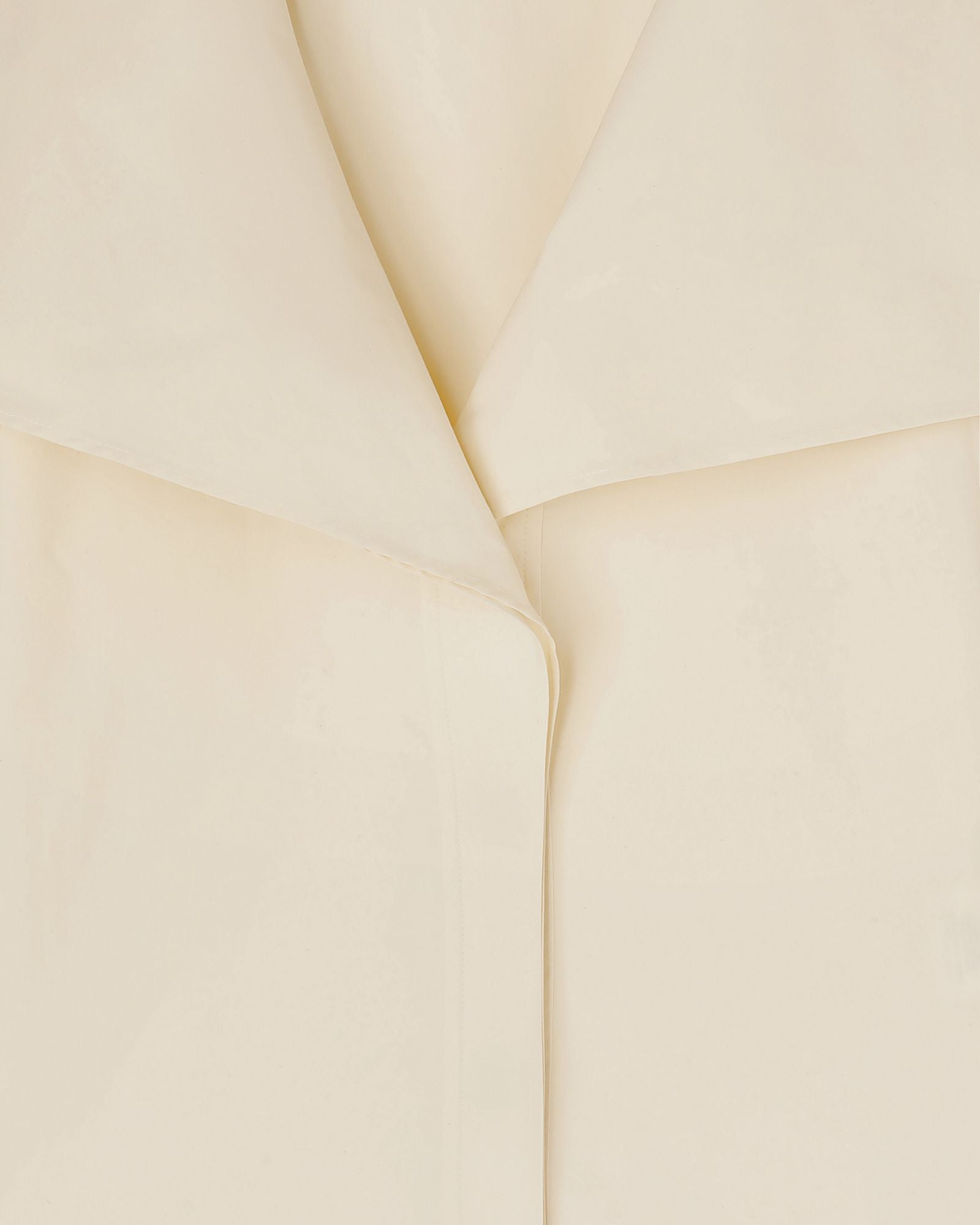 Popeline Cotton Stretch Shawl Collar Shirt Butter