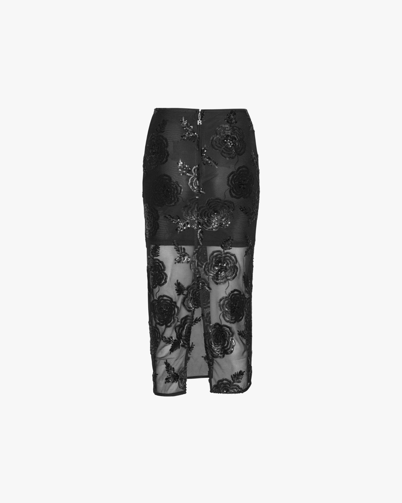 Sequins Midi Skirt Black