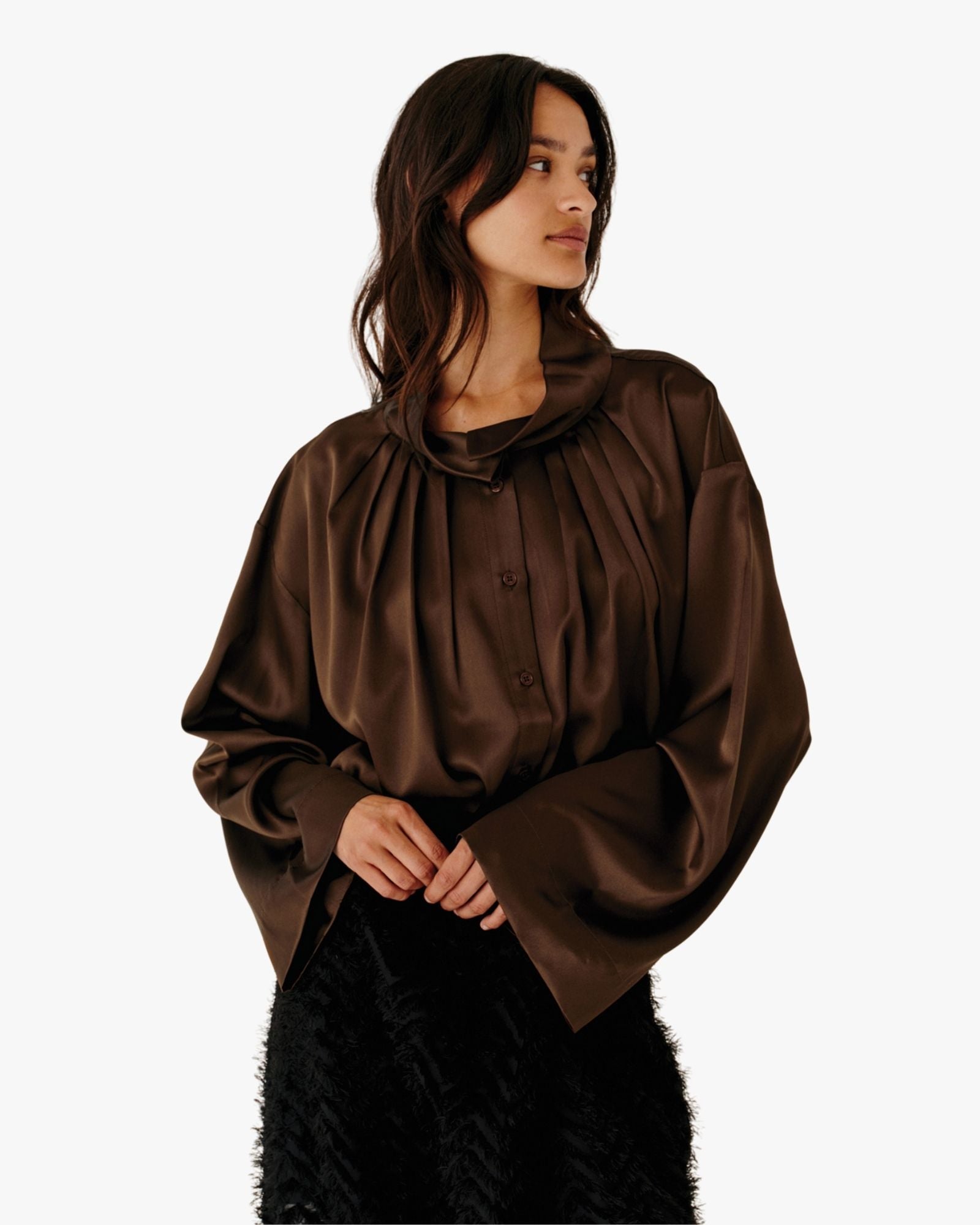 Cata Kimono Shirt Espresso