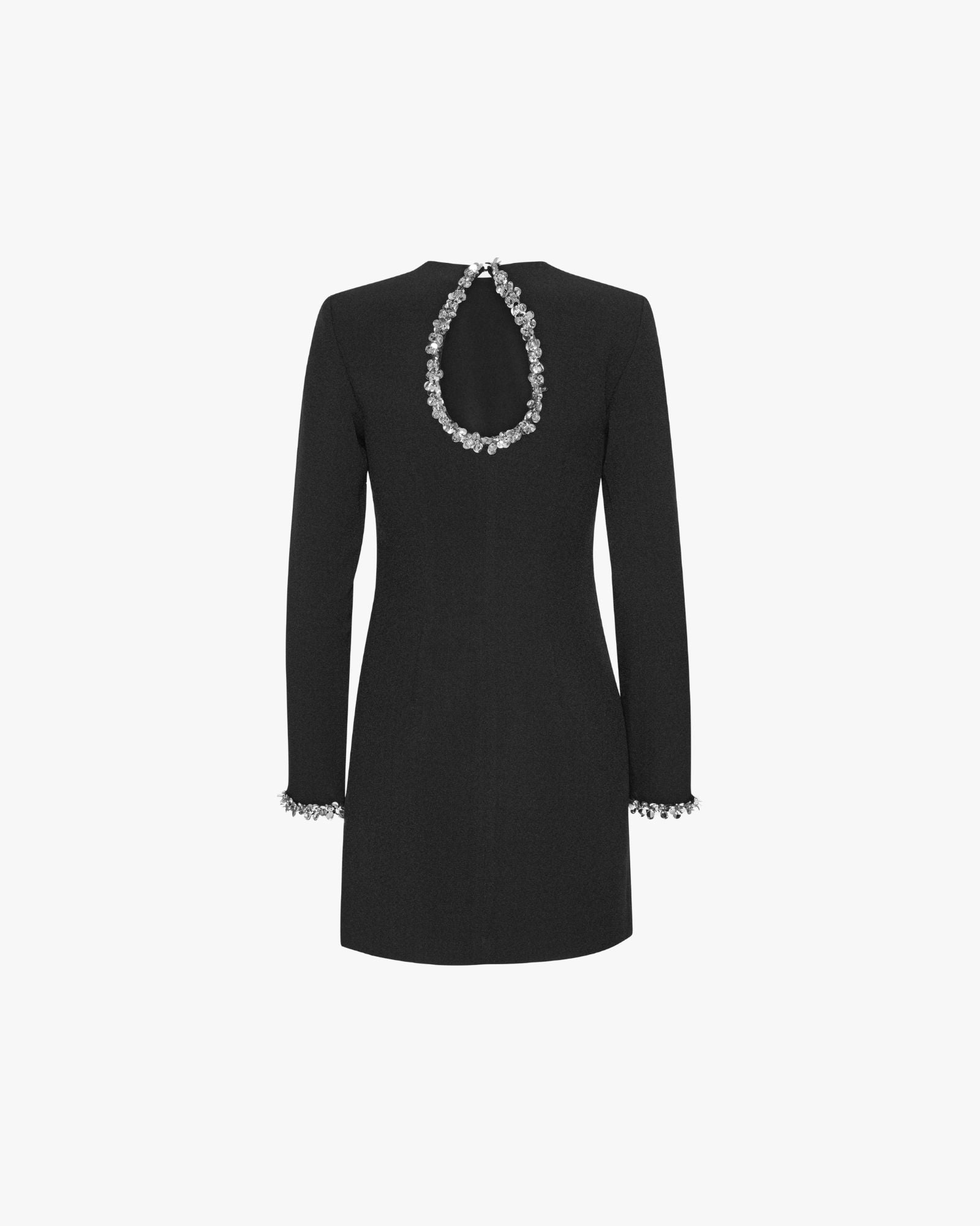 Crepe Mini Dress Black