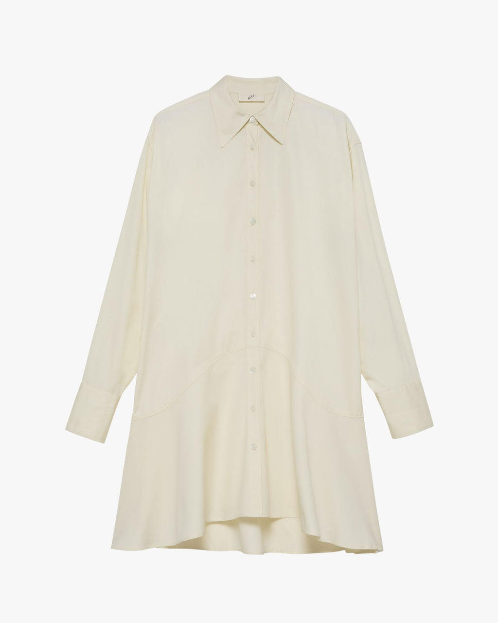 Petal Bottom Shirt Dress Off-White