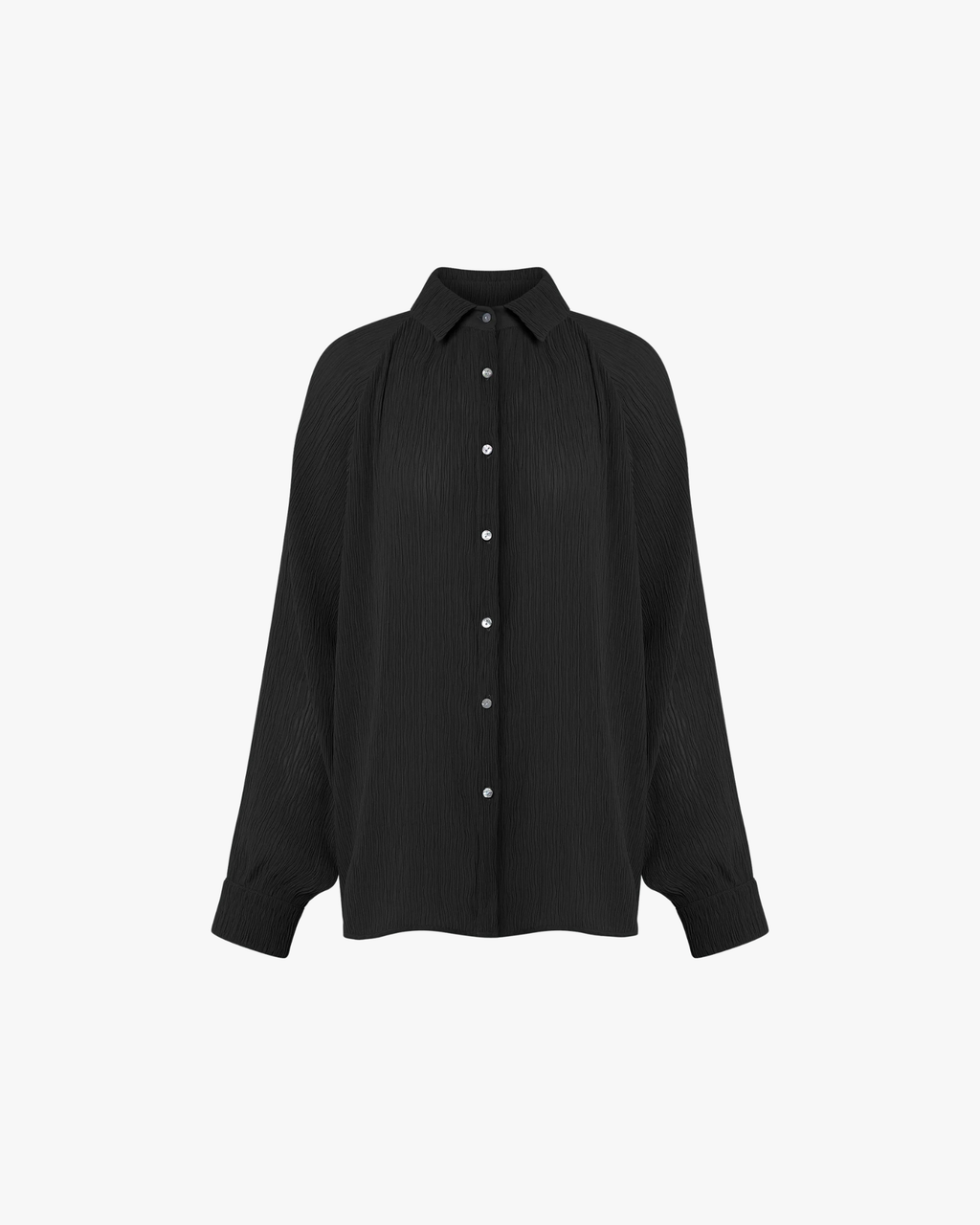 Plisse Shirt Black