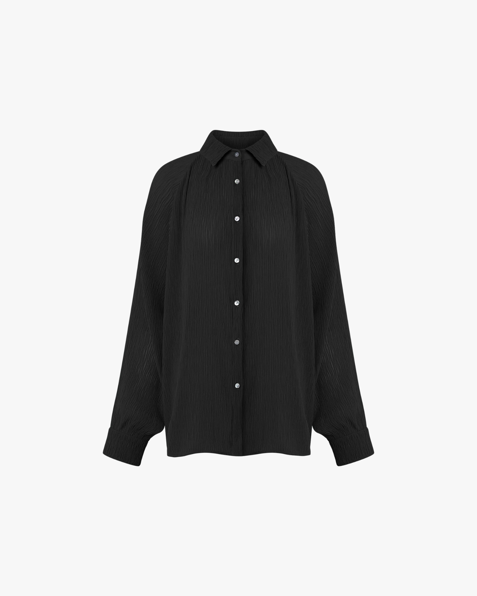Plisse Shirt Black