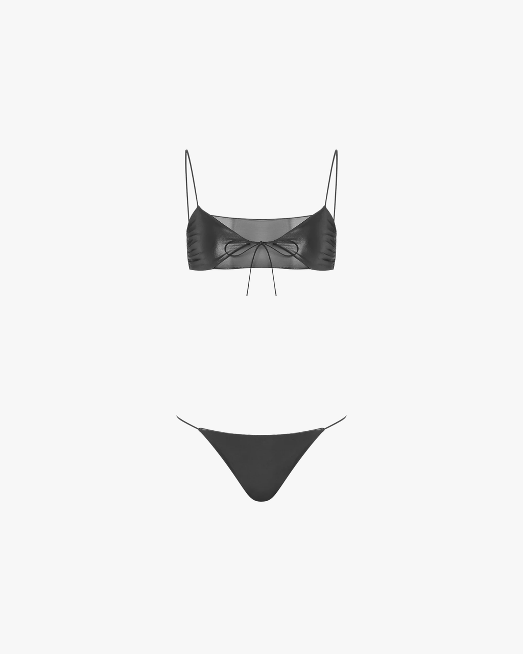 Sporty Mesh Bikini Black