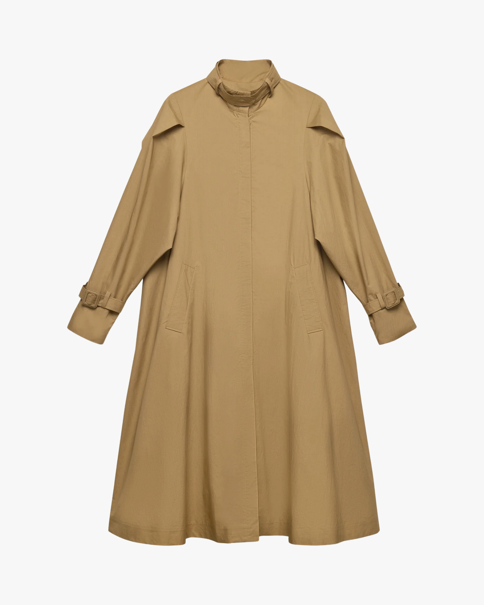 Chet Light Cotton Trench with Voluminous Shoulder