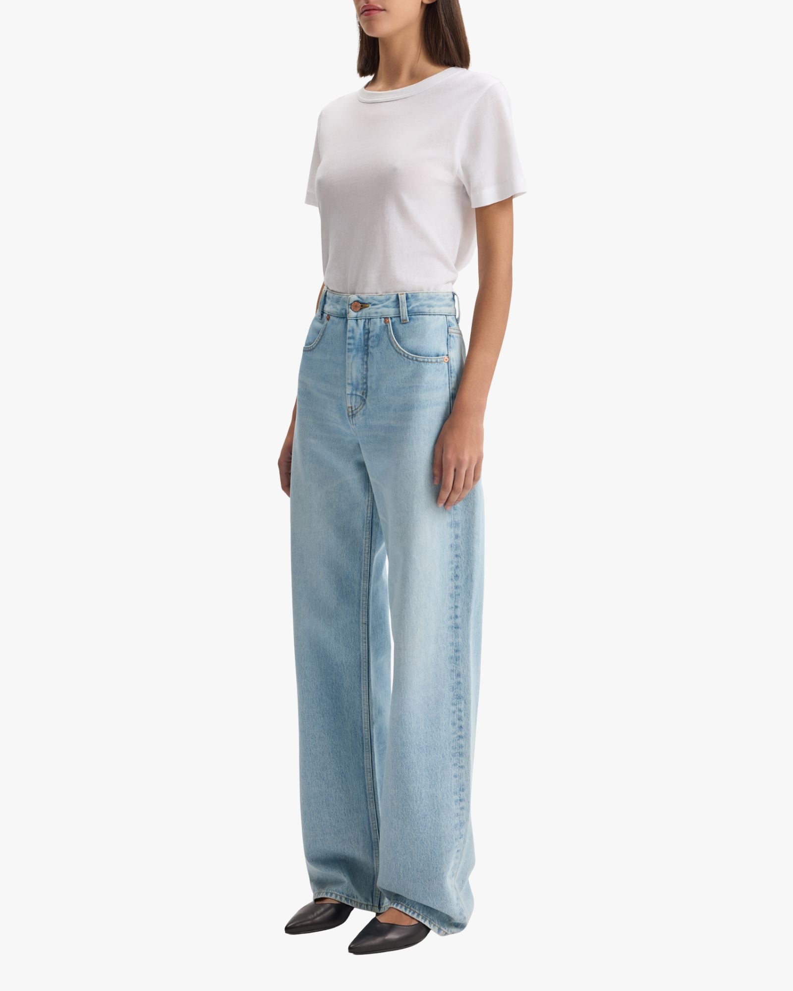 Ease Cotton Denim Pant Brushed Light Blue
