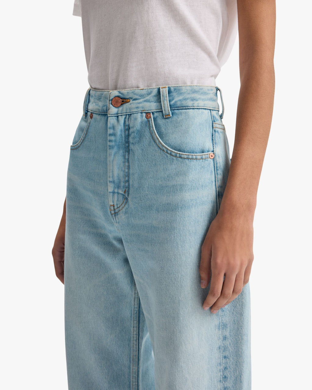 Ease Cotton Denim Pant Brushed Light Blue
