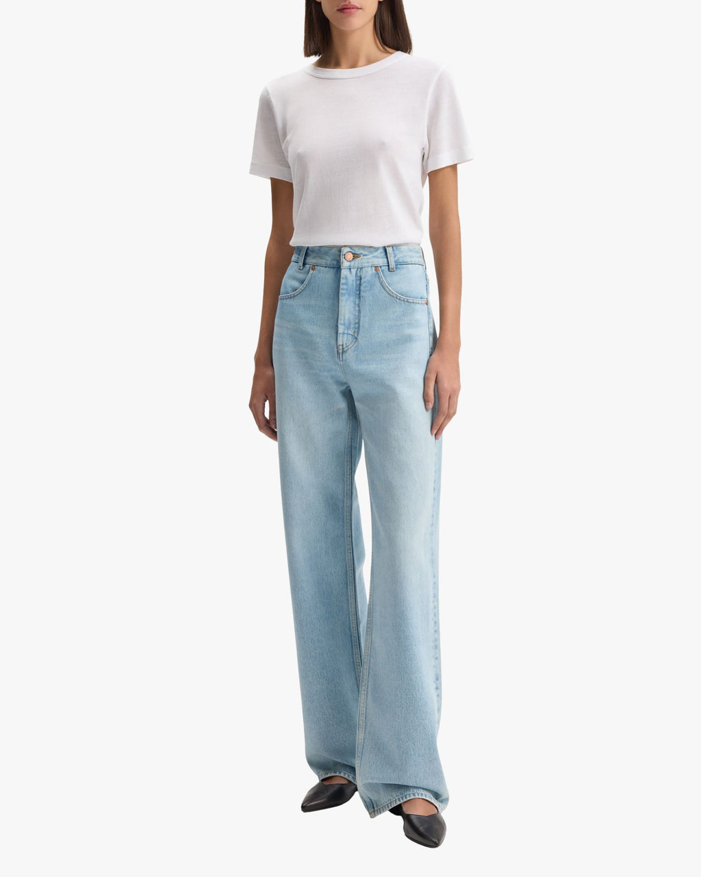 Ease Cotton Denim Pant Brushed Light Blue