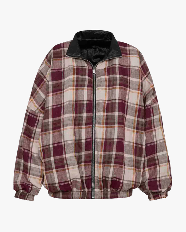 Dua Reversible Jacket - Black and Red Plaid