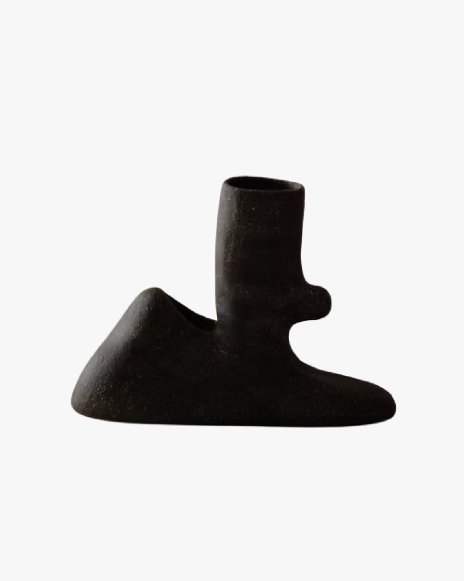 Volcan II Black Granite Vase