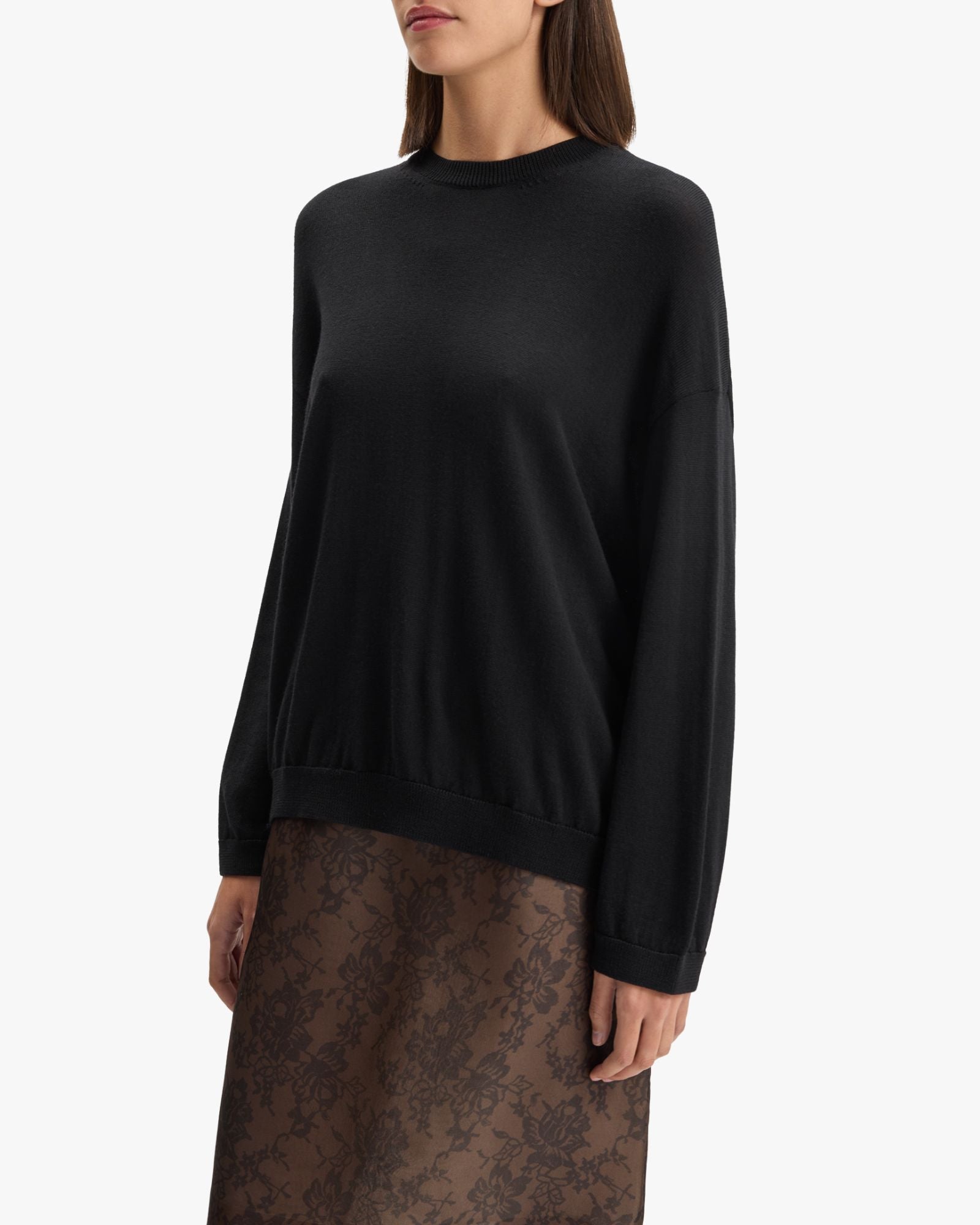 Noe Merino Knit Sweater Black