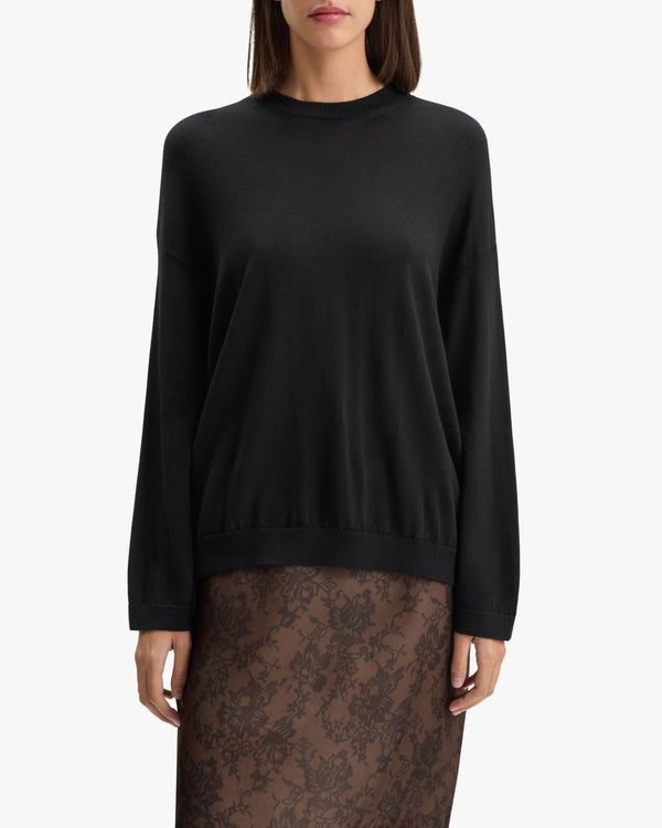 Noe Merino Knit Sweater Black