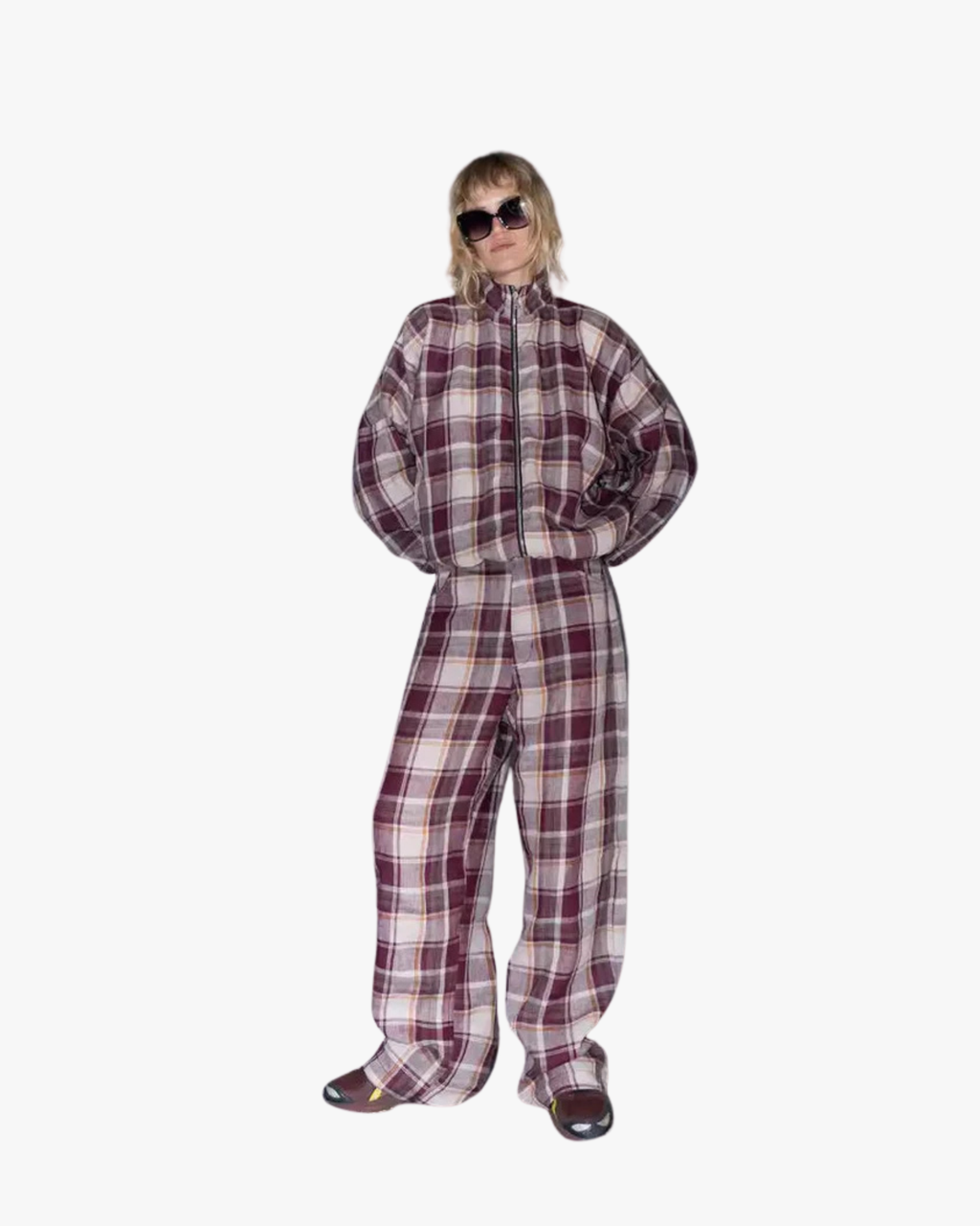 Dua Reversible Jacket - Black and Red Plaid