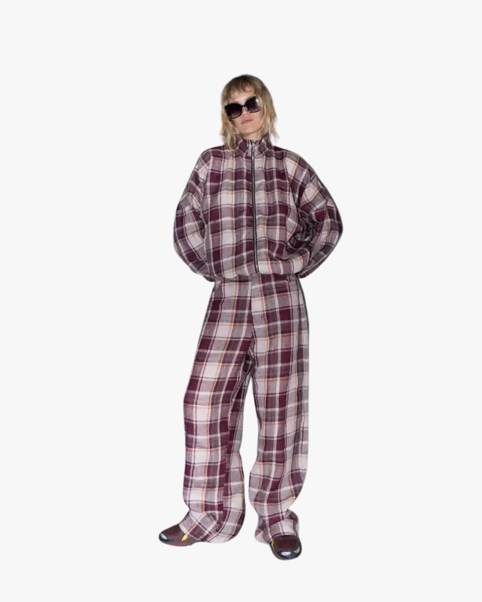 Dua Reversible Jacket - Black and Red Plaid