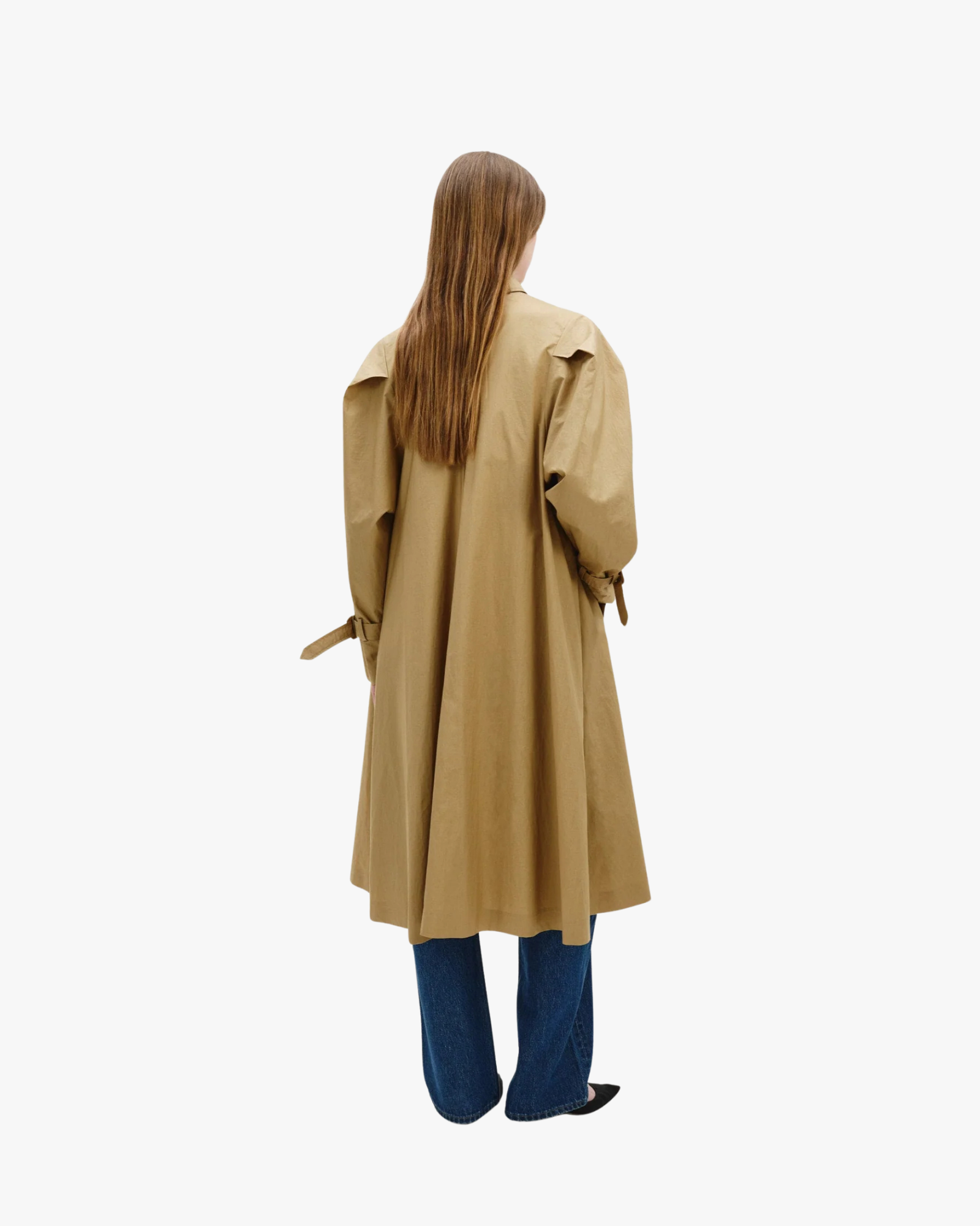Chet Light Cotton Trench with Voluminous Shoulder