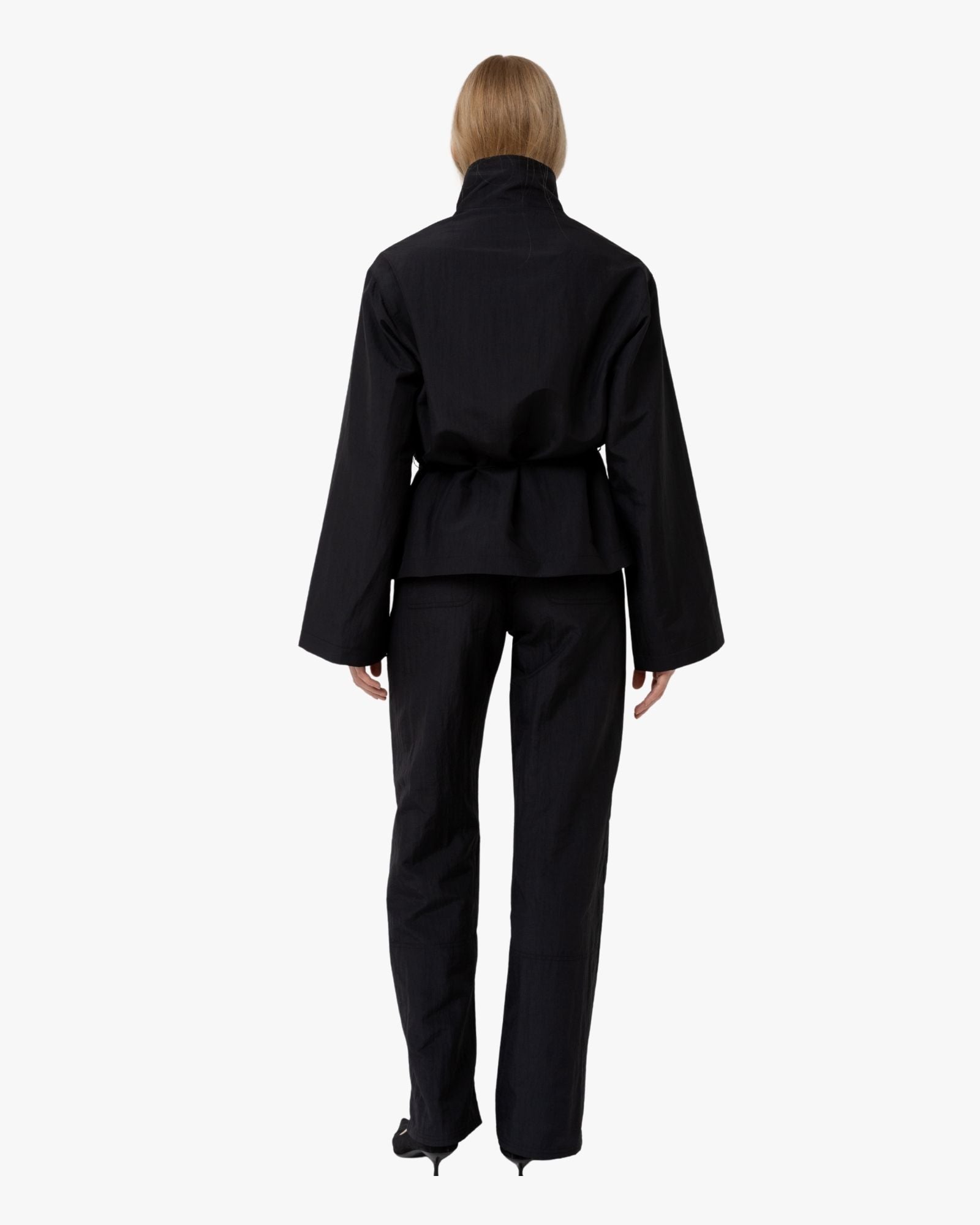 Tailored Jacket Mia with High Collar Black