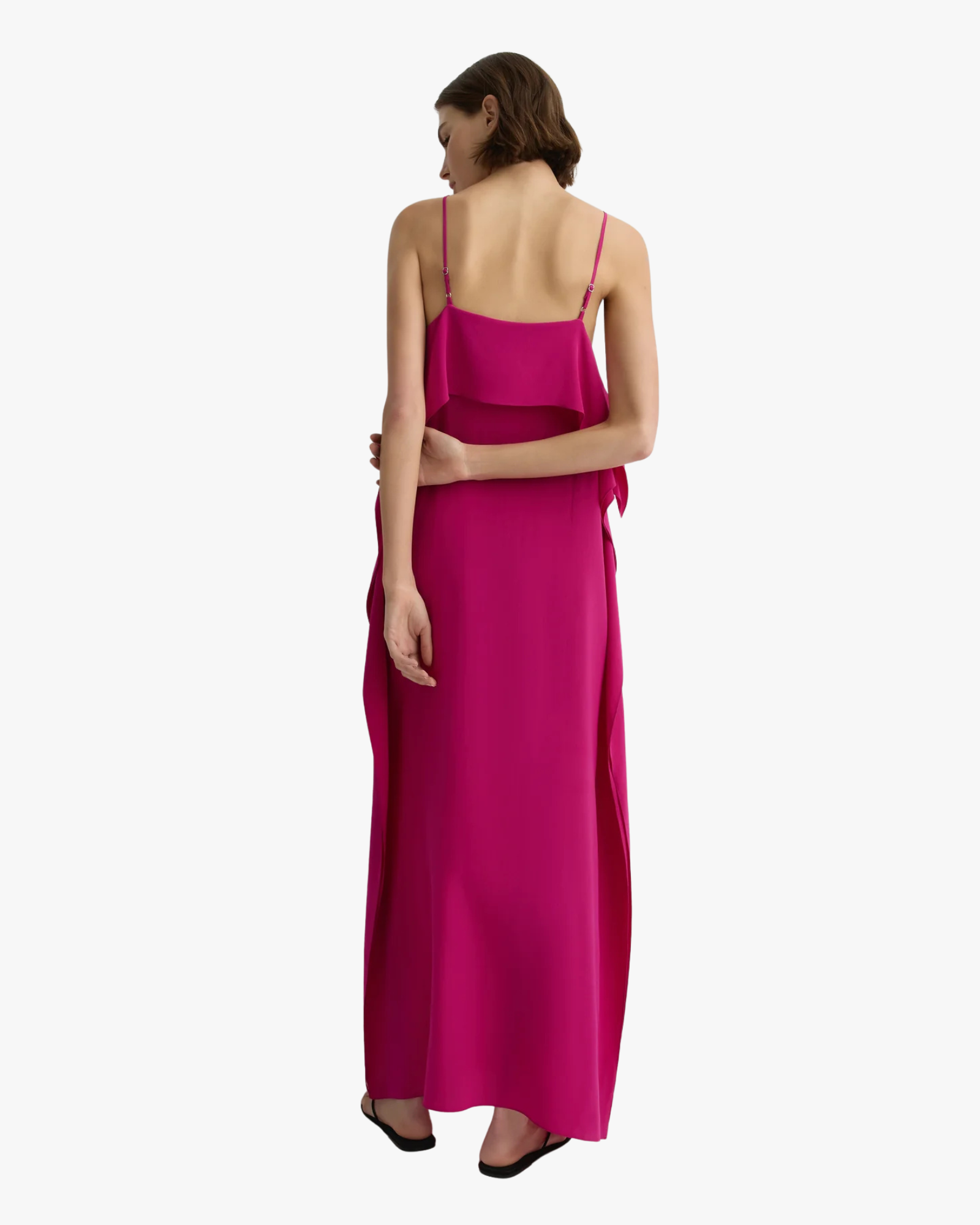 Orta Silk Ruffle Slip Dress