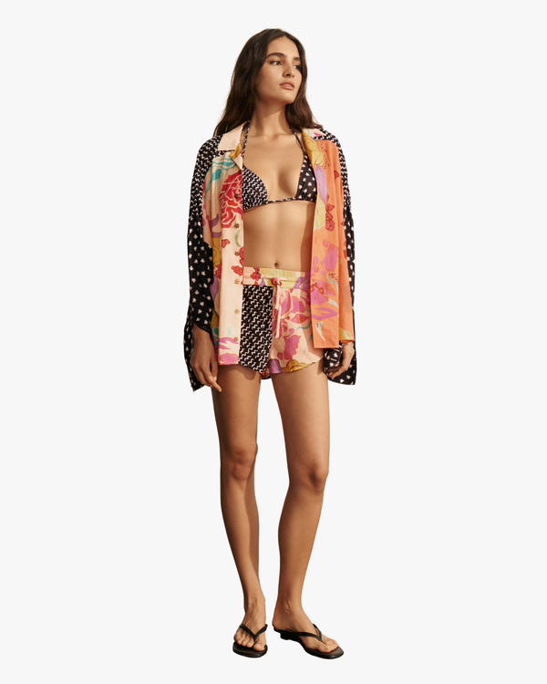 Flores Print Mini Shorts