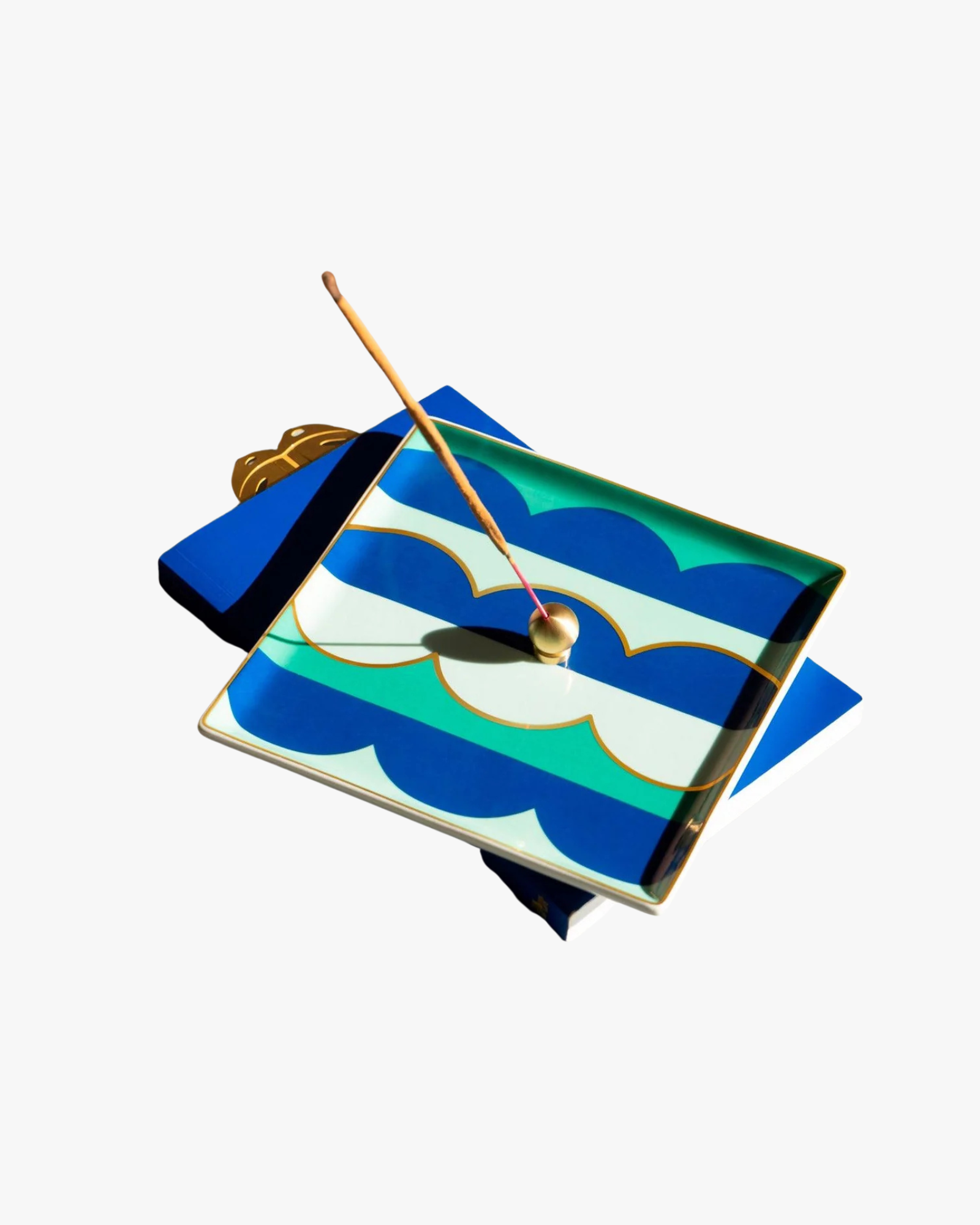 Blue Riviera Wave Ceramic Tray