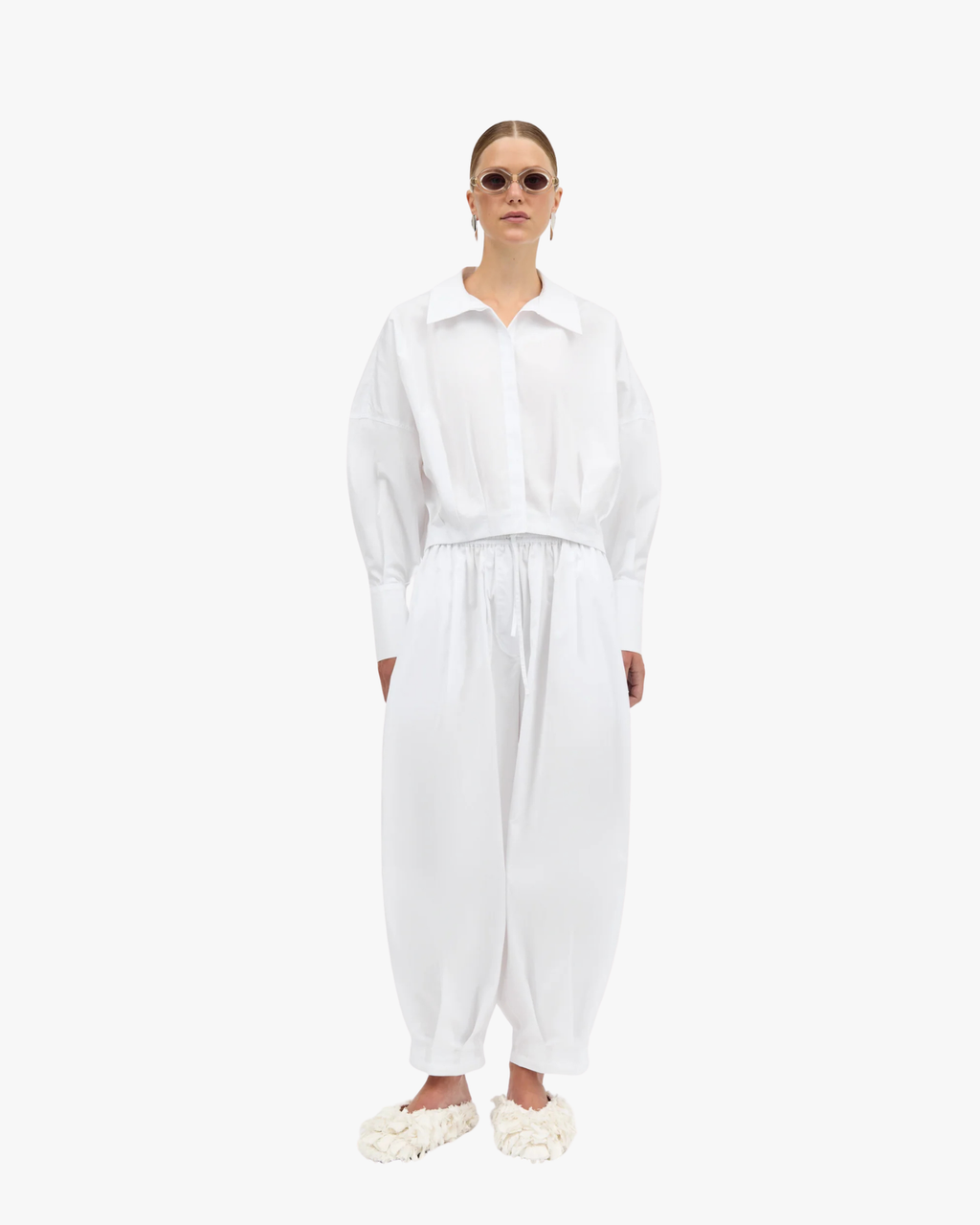 Paily MKDT Signature Poplin White Balloon Pants
