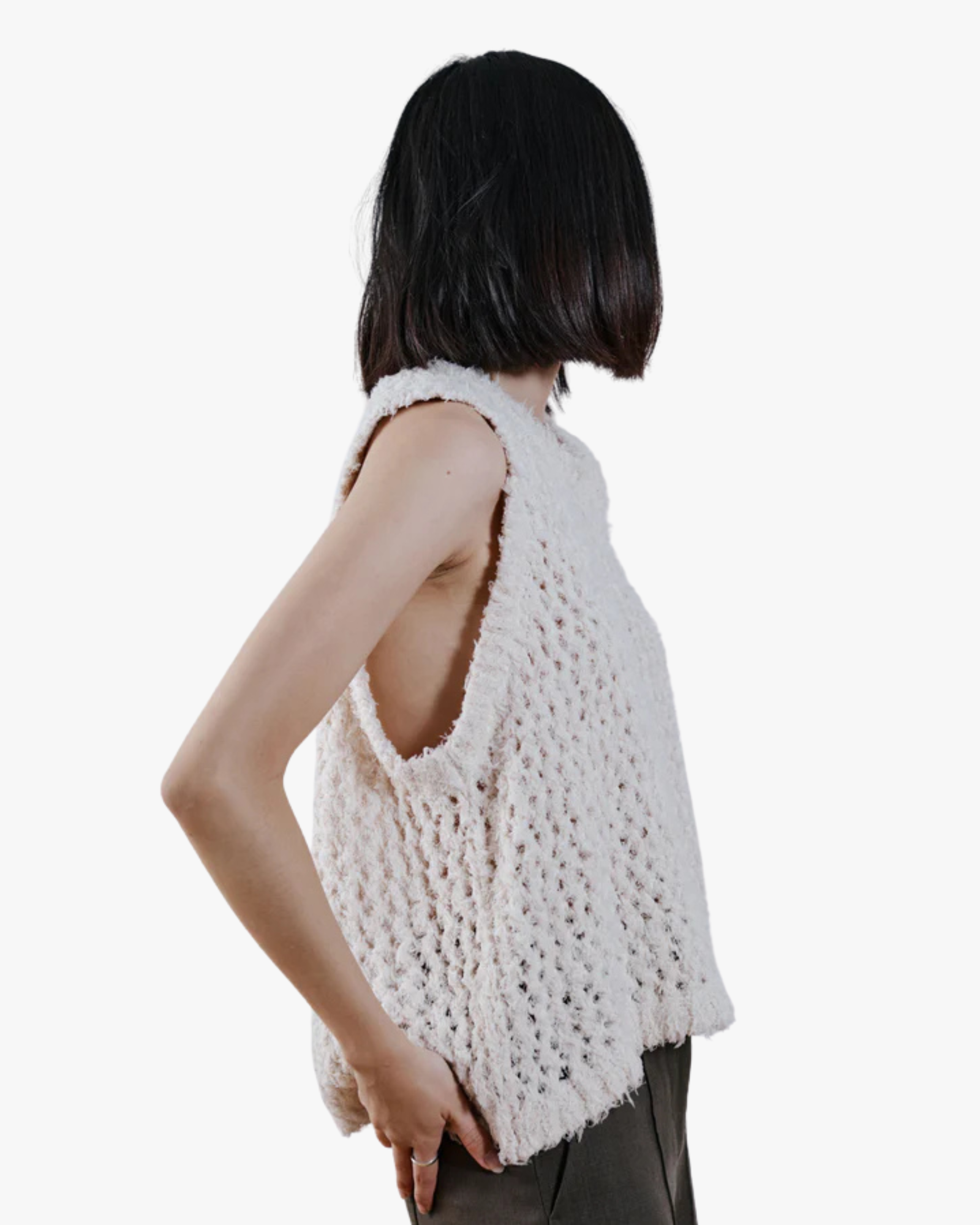 Top a maglia Erin Avorio