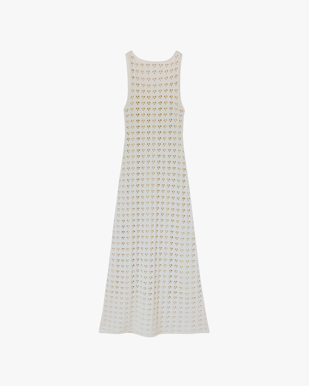 Cotton And Silk Openwork Knit Dress Butter