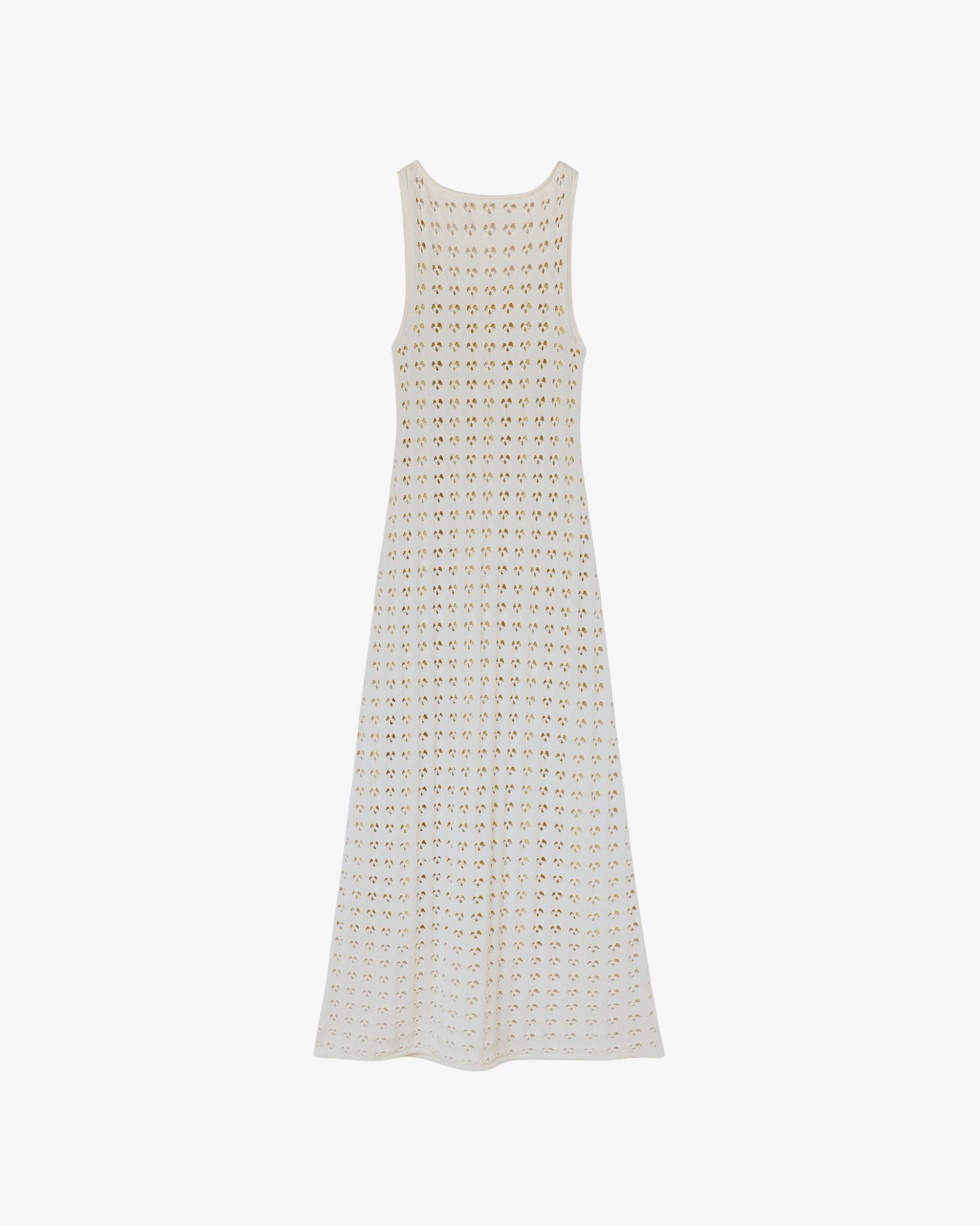 Cotton And Silk Openwork Knit Dress Butter
