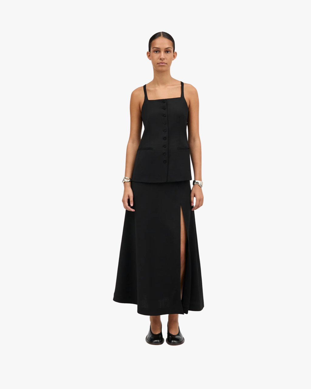 Nenya Soft Wool Black Skirt