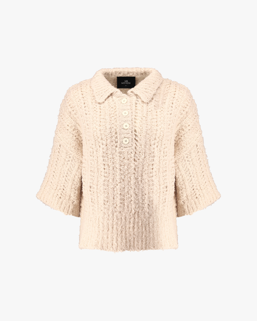 Polo in Maglia Bottonata Clara Avorio