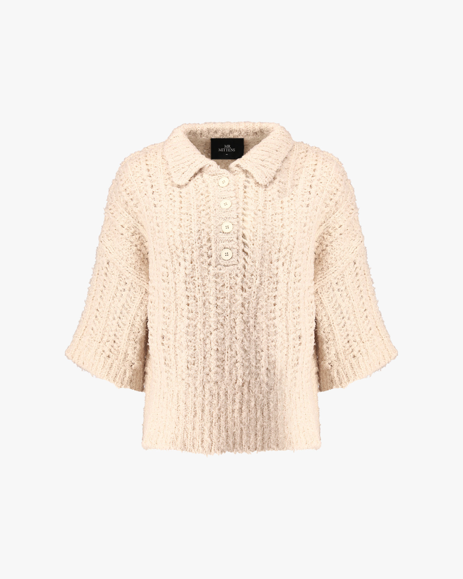 Polo in Maglia Bottonata Clara Avorio