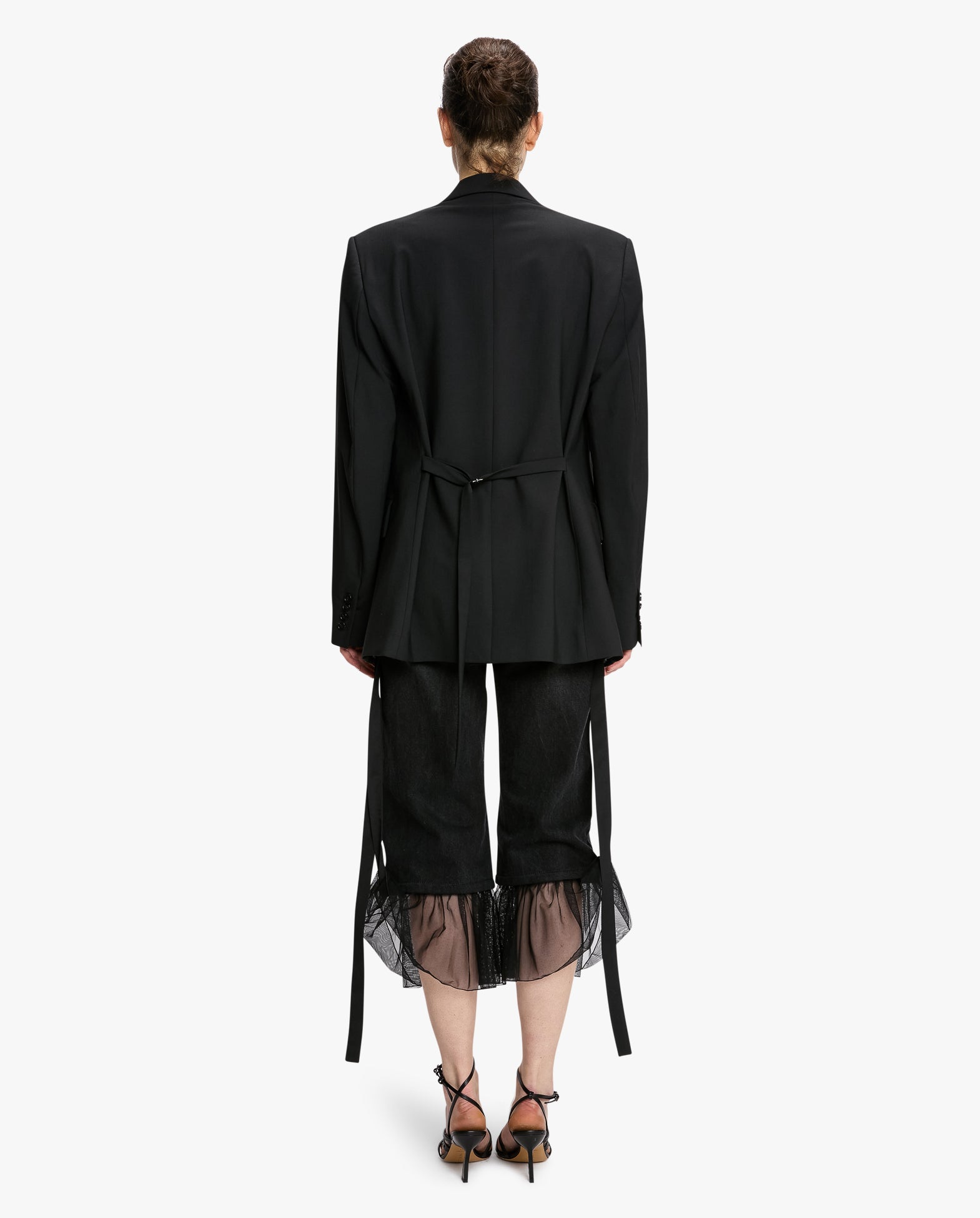 Tailored Blazer With Back Belt