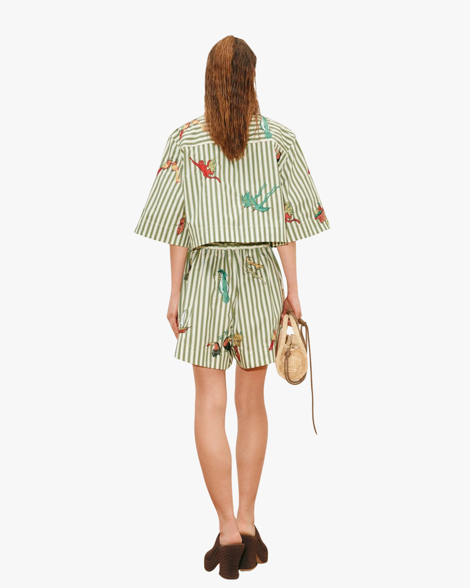 Bisou Embroidered Relaxed Fit Short Stripe