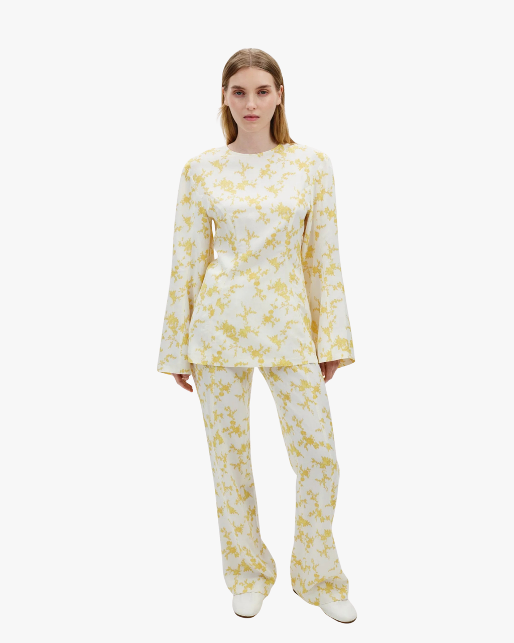 Straight-Cut Relaxed Printed Trouser