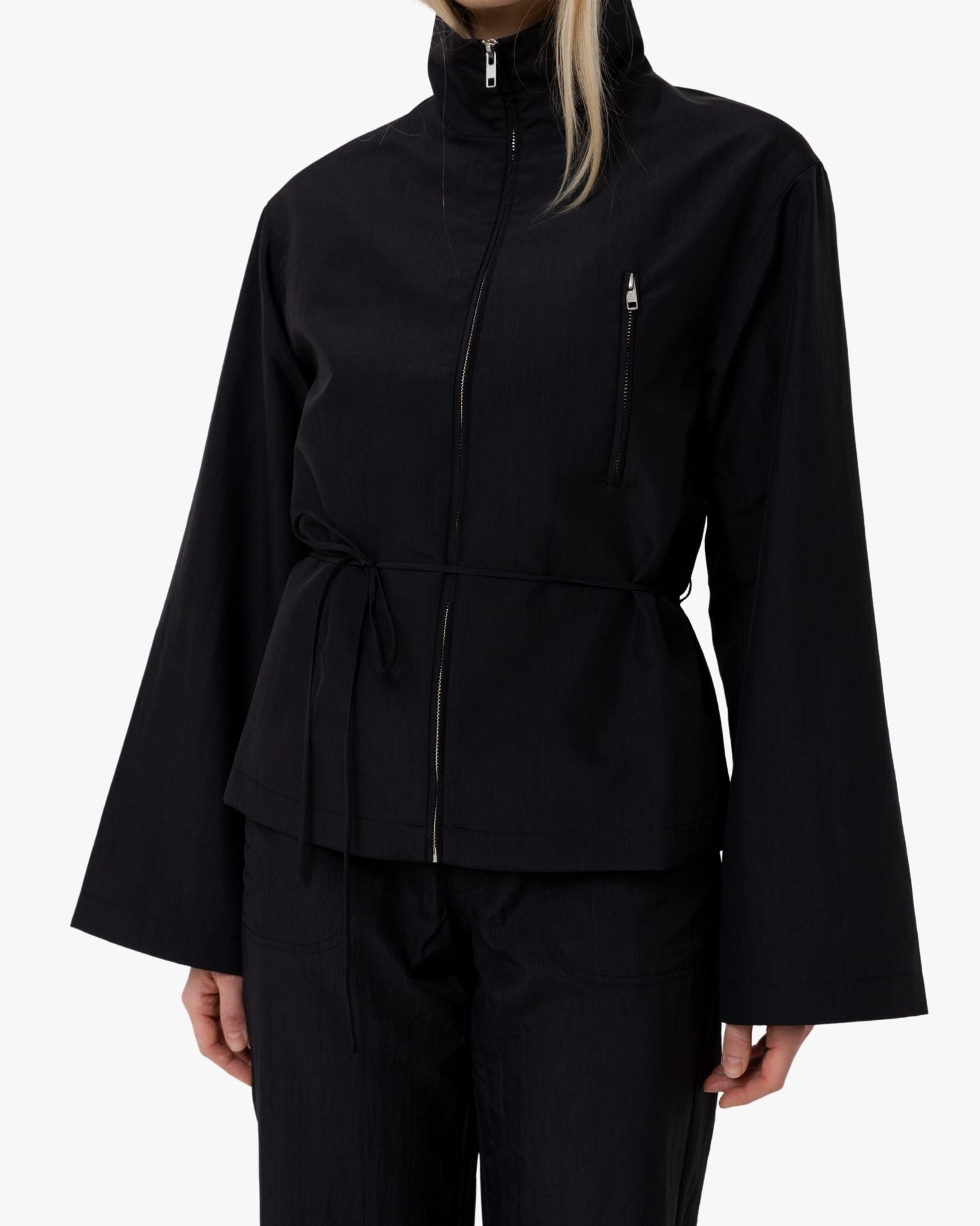 Tailored Jacket Mia with High Collar Black