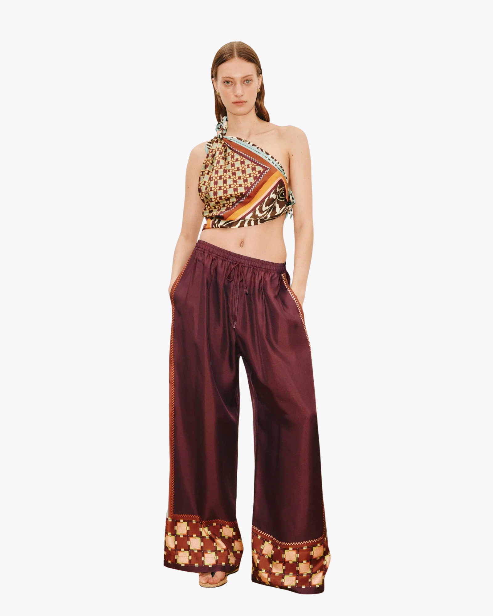 Wilson Silk Relaxed Jogger Pants Multi