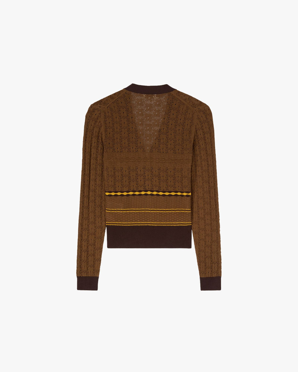 Mix Stitch Knit Cardigan Butter, Tobacco, Green