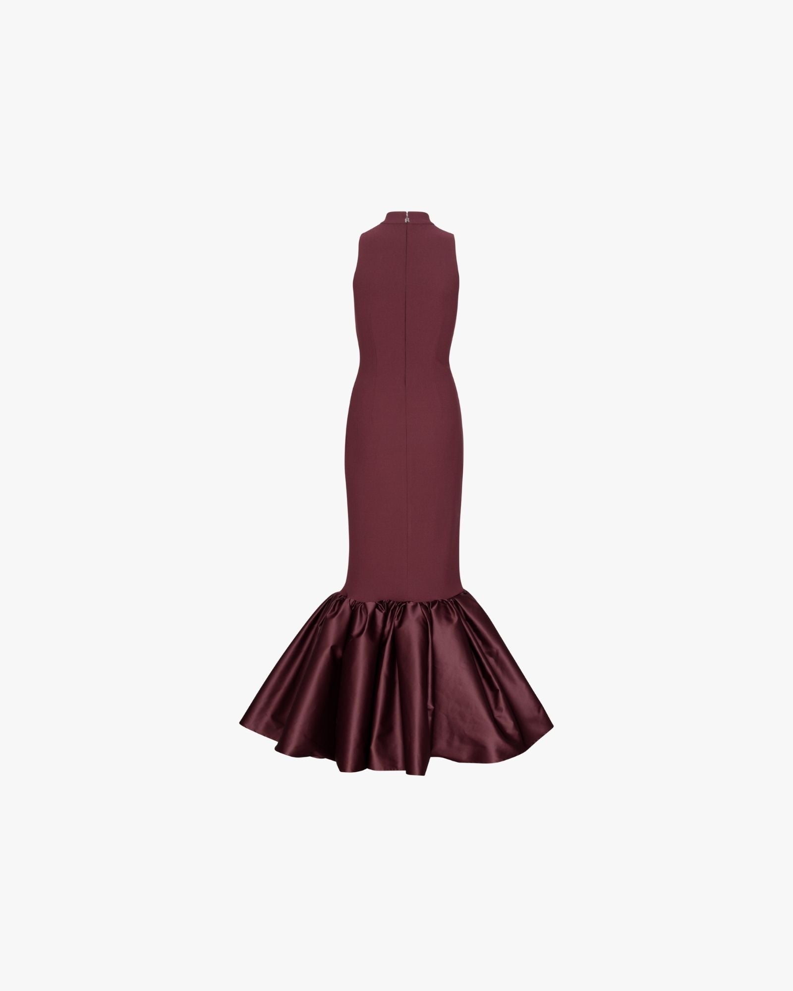 Fitted Maxi Dress Burgundy