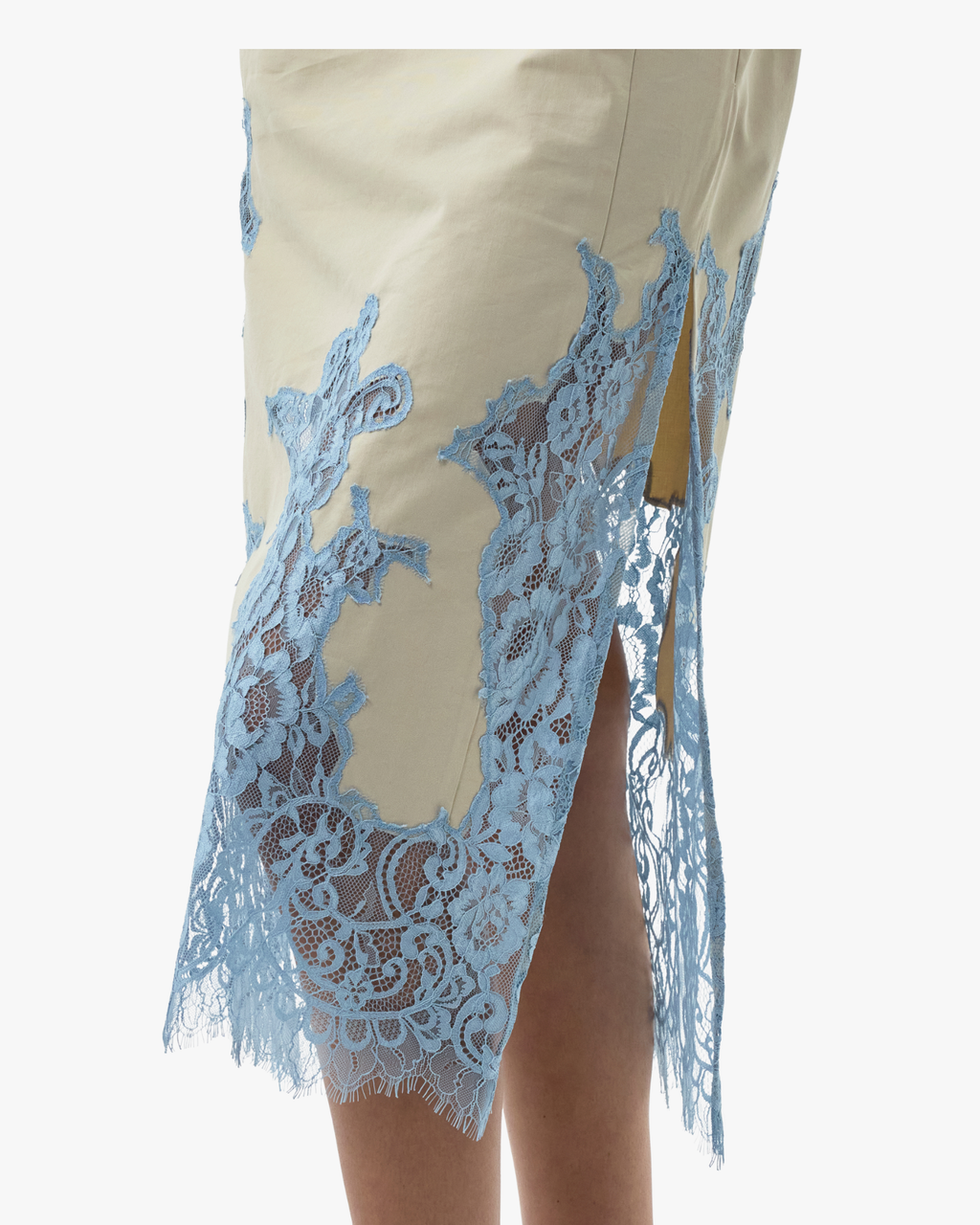 Dr168 Cotton Twill Ecru/Baby Blue