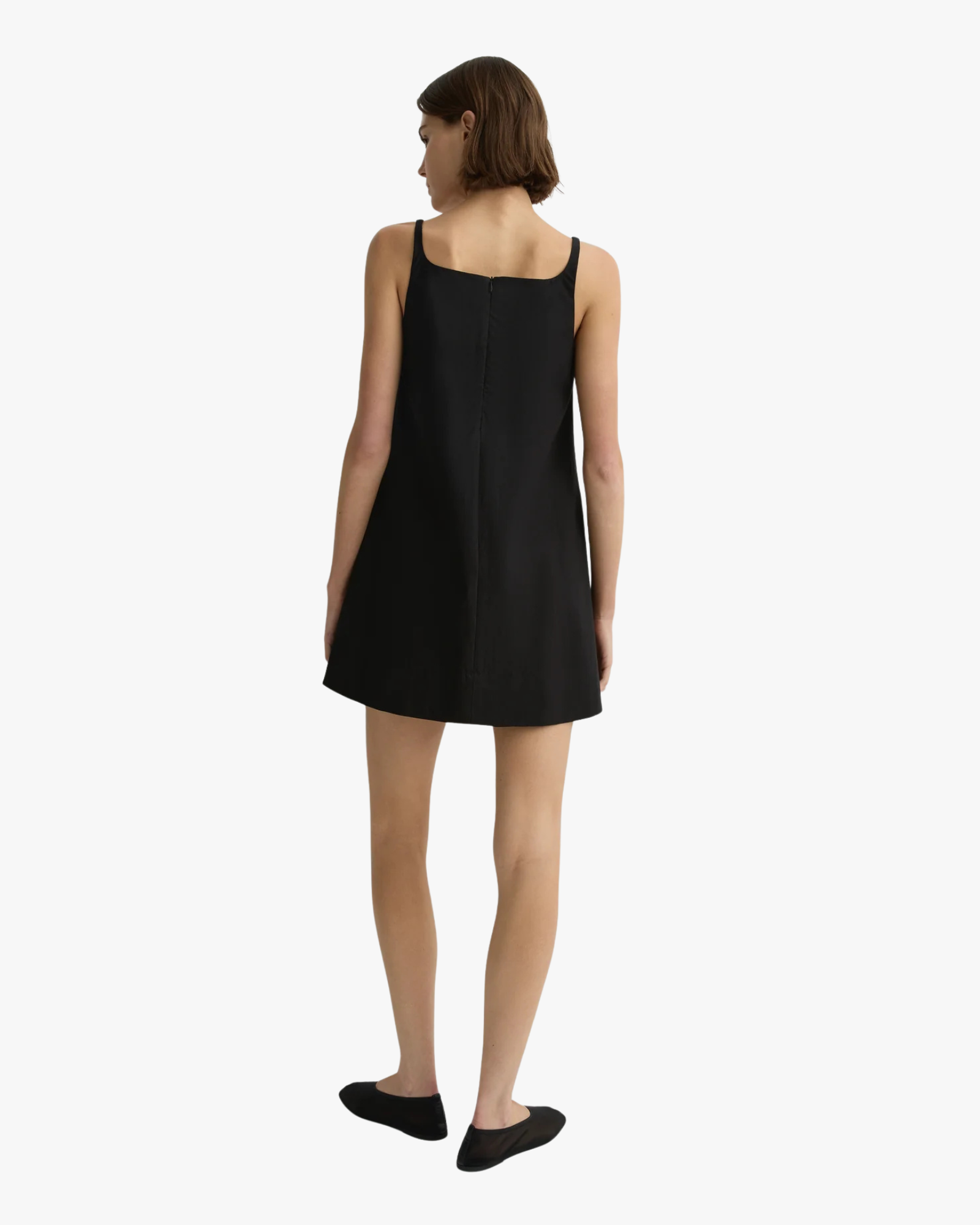 Kyoto Japanese Dry Cotton Mini Dress Black