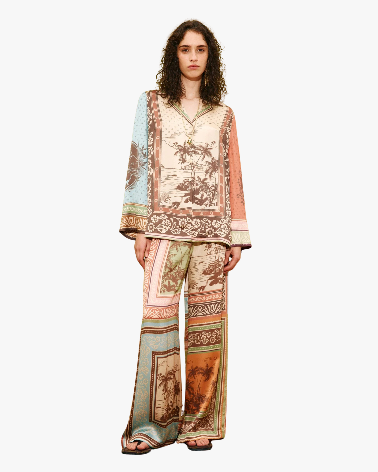 Relaxed Alberta Silk Pant Multi