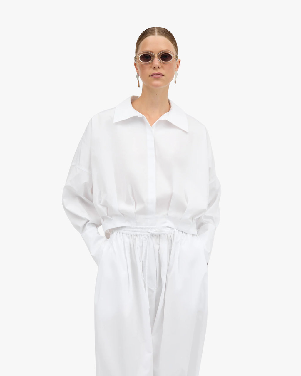 Saina MKDT Signature Balloon Poplin Shirt White