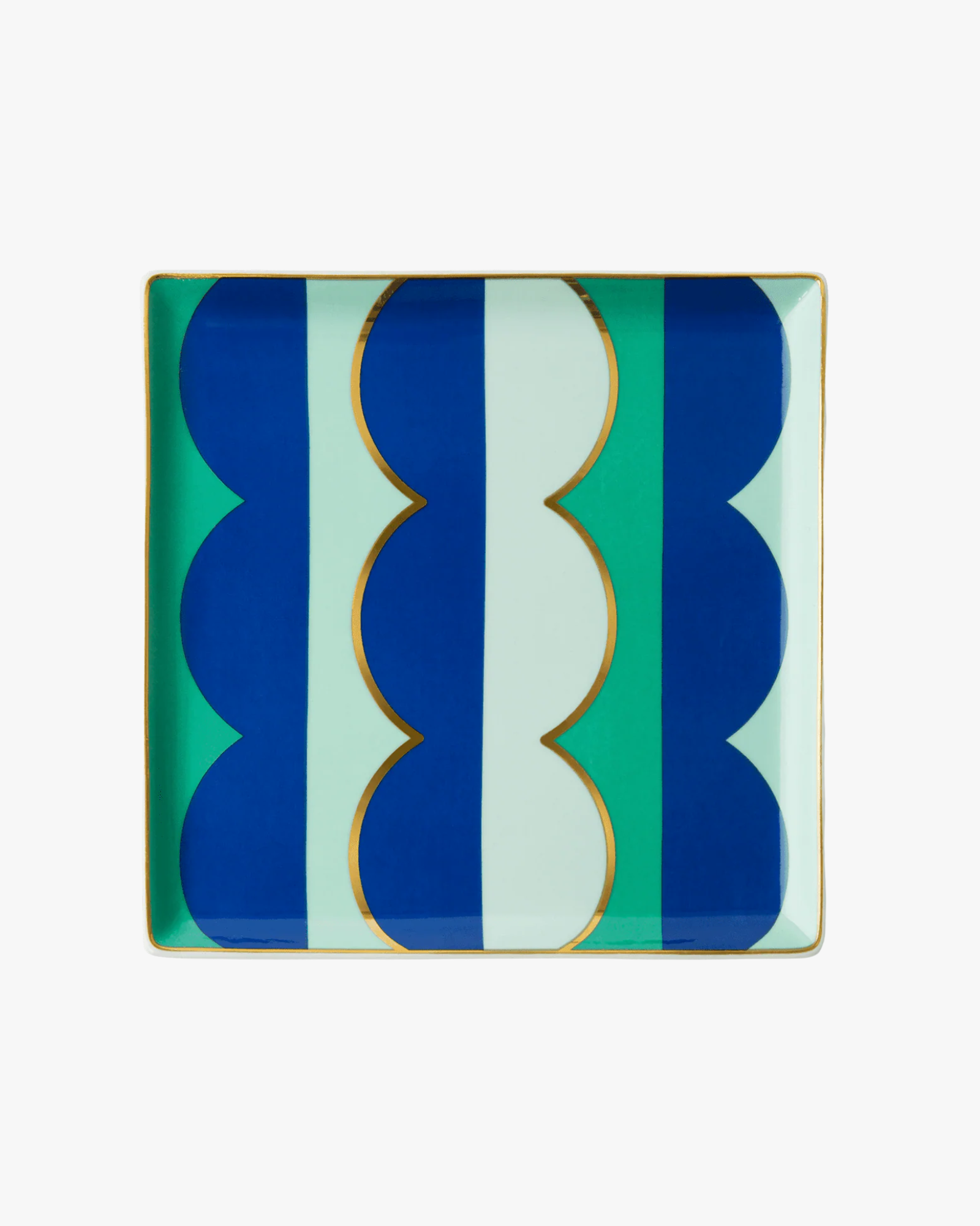 Blue Riviera Wave Ceramic Tray