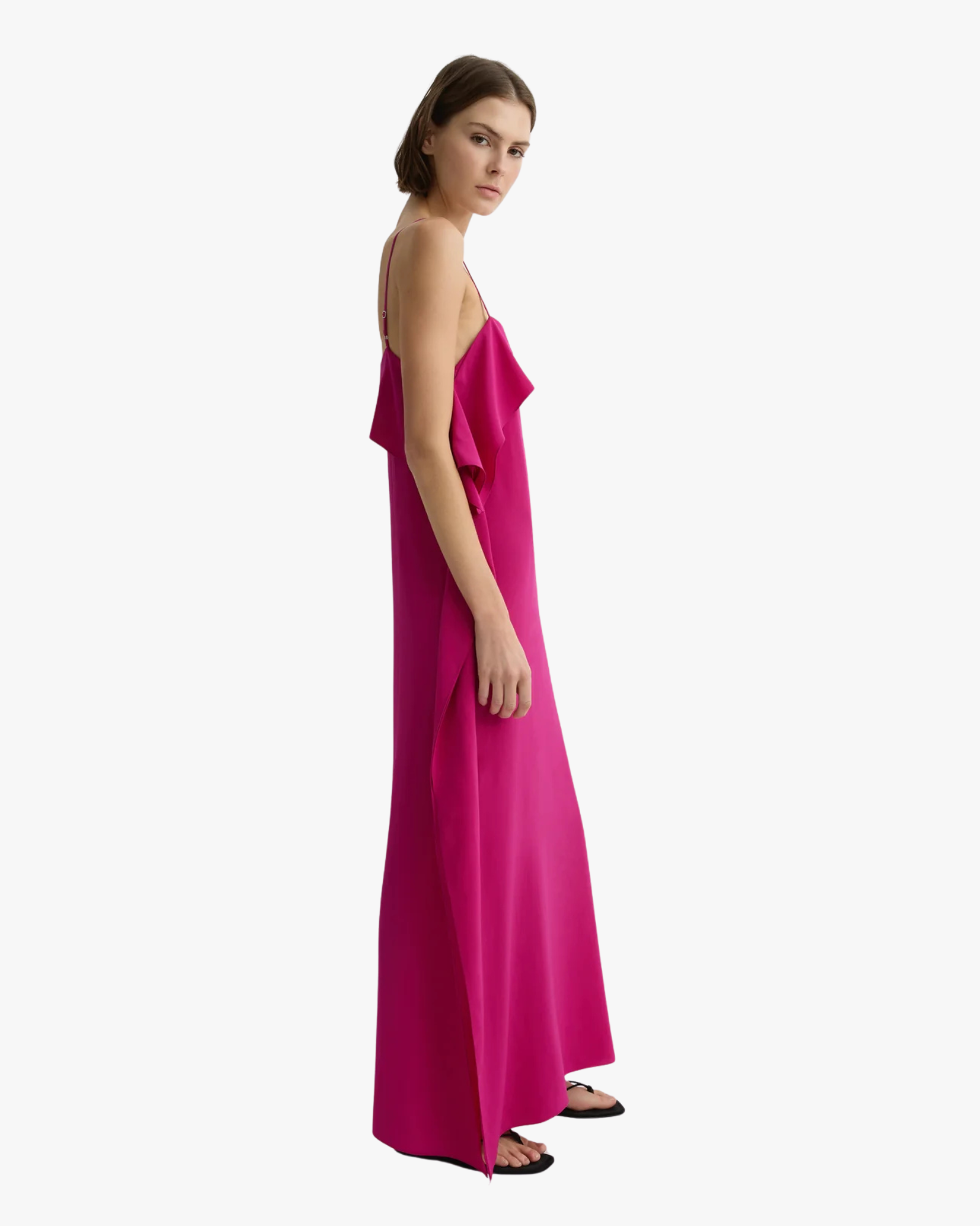Orta Silk Ruffle Slip Dress