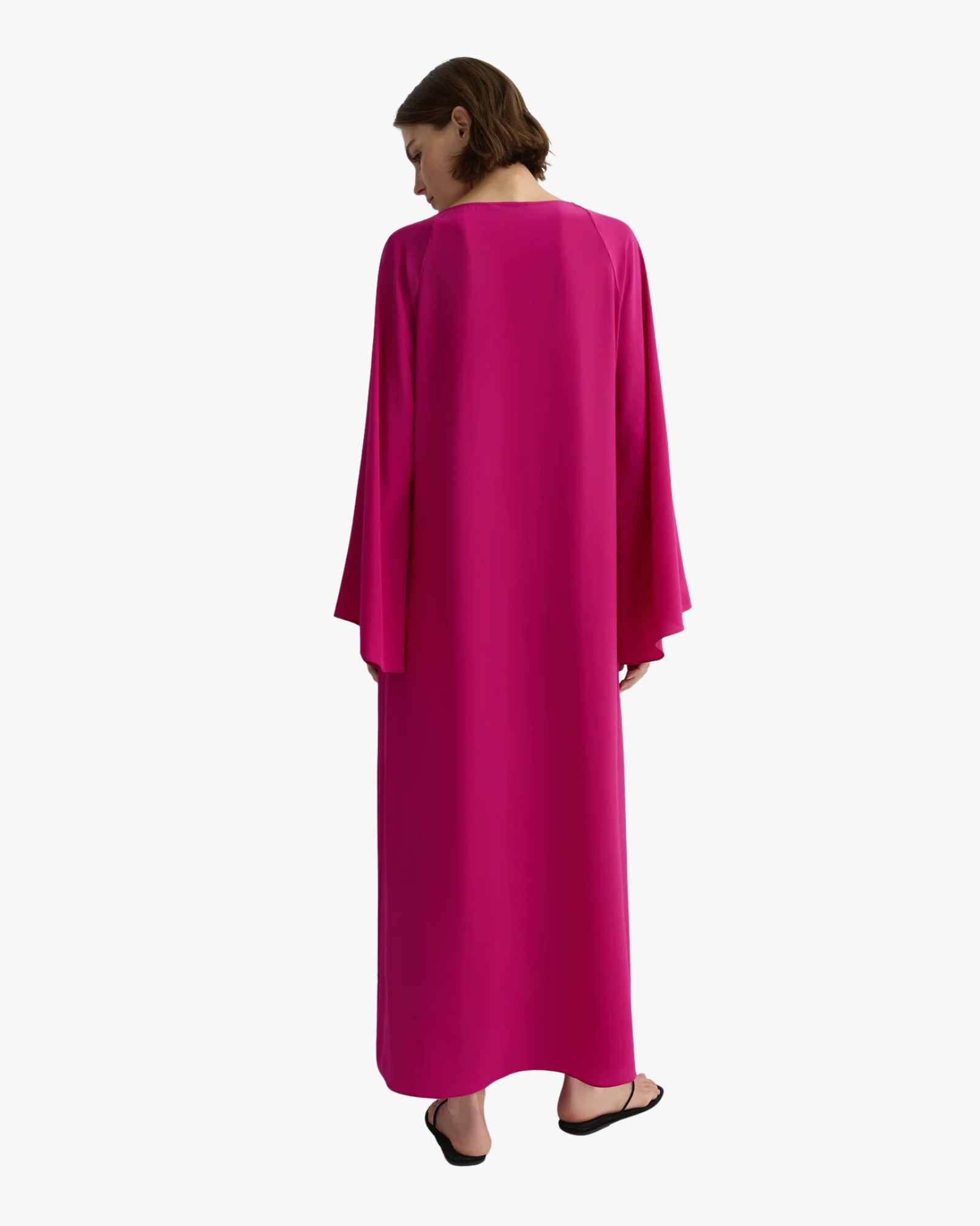 Orta Silk Tie-Front Tunic Magenta